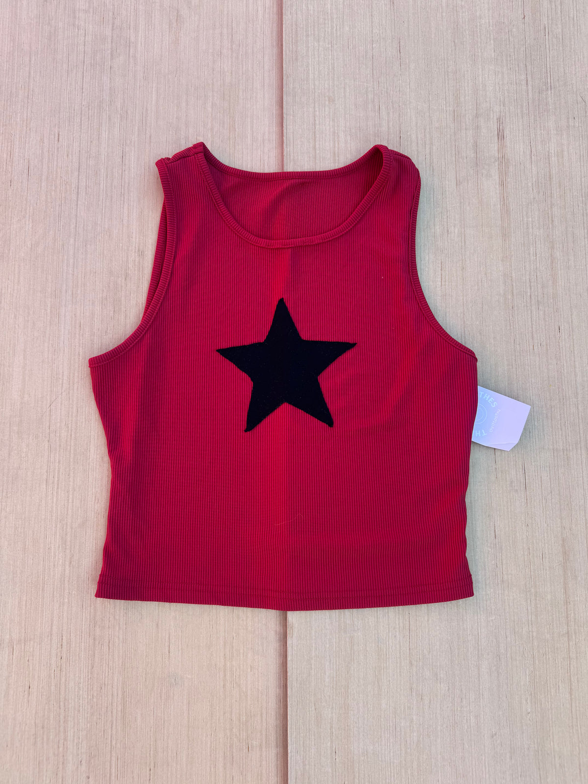 red black  star tee, s