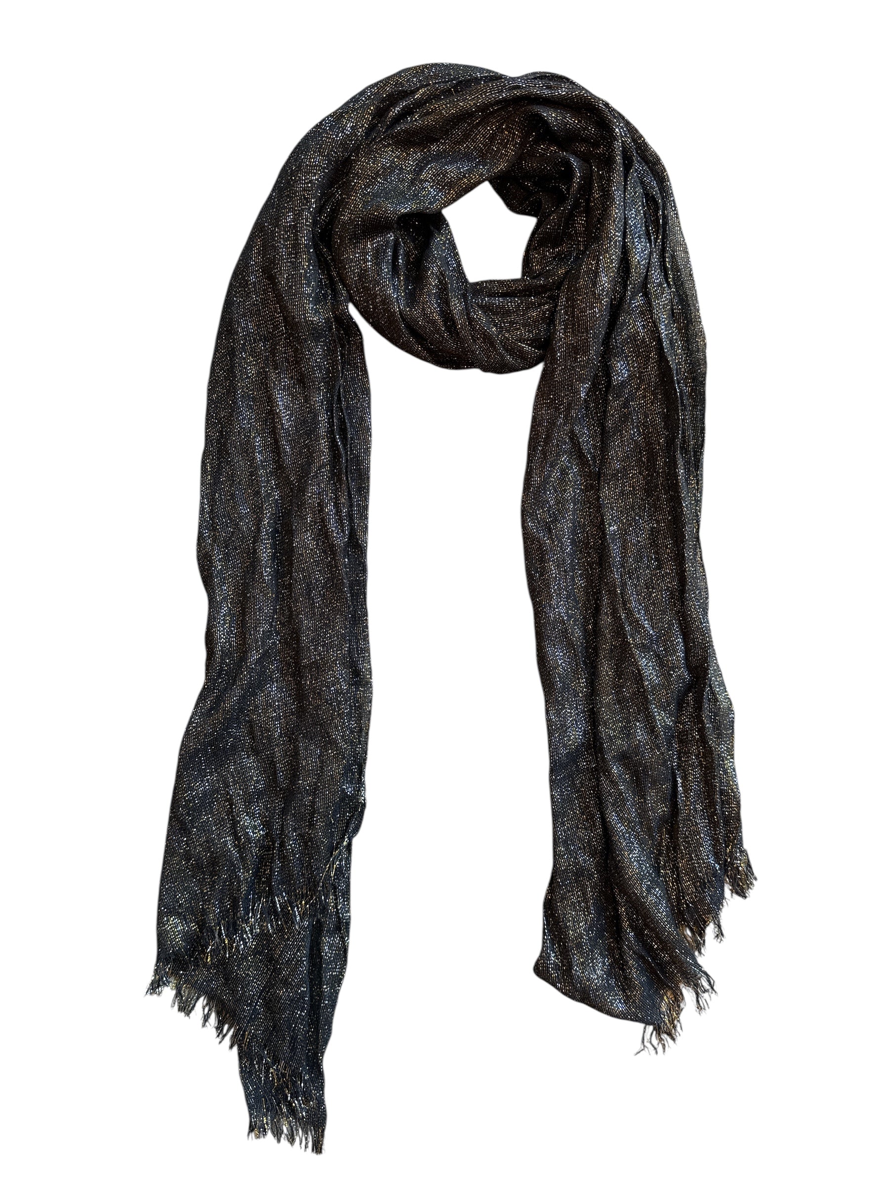 black lightweight scarf