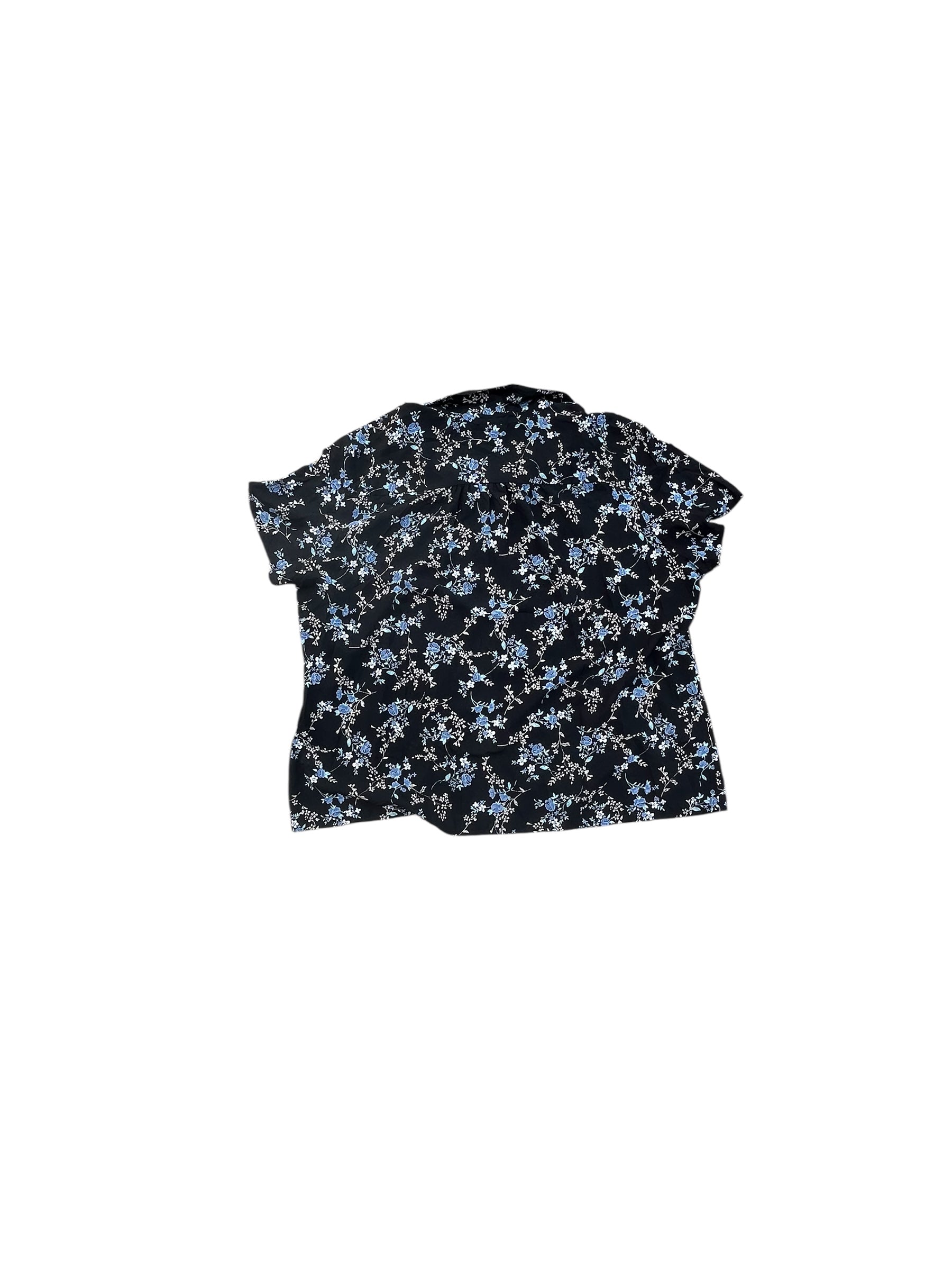 black blue covington floral button down, 24