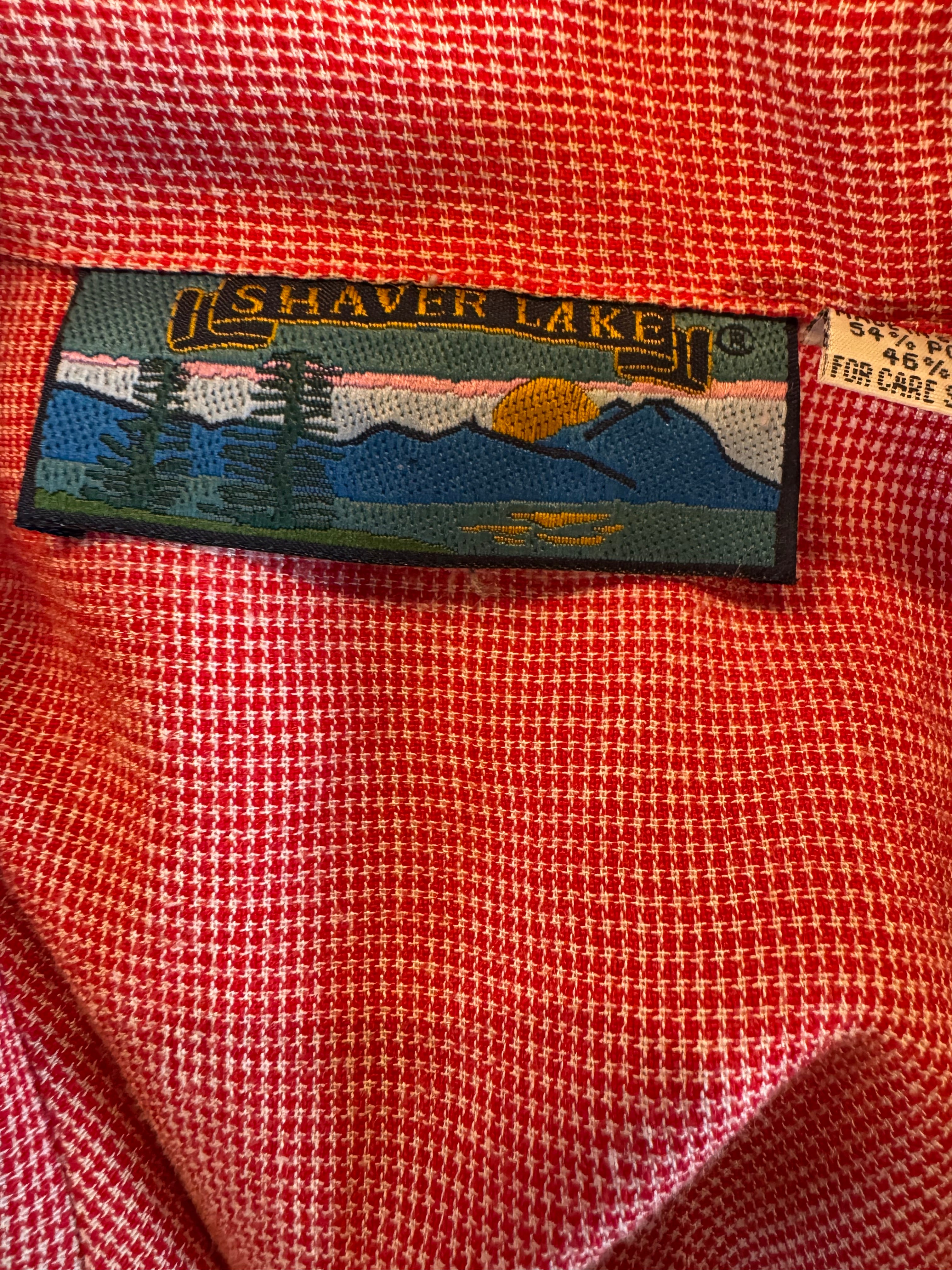 red shaver lake houndstooth collar dress, s