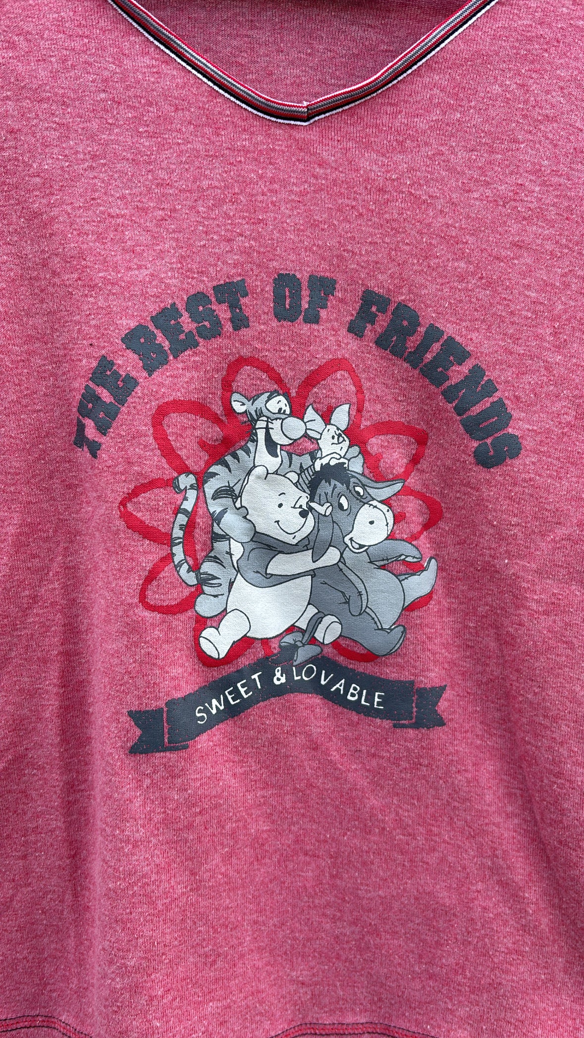 Red Pooh Pooh best friends tee, L