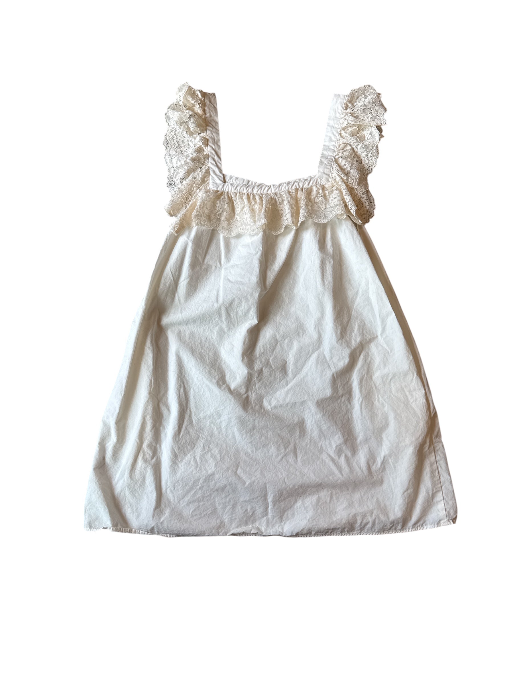 white kimchi blue lace tie babydoll dress, s