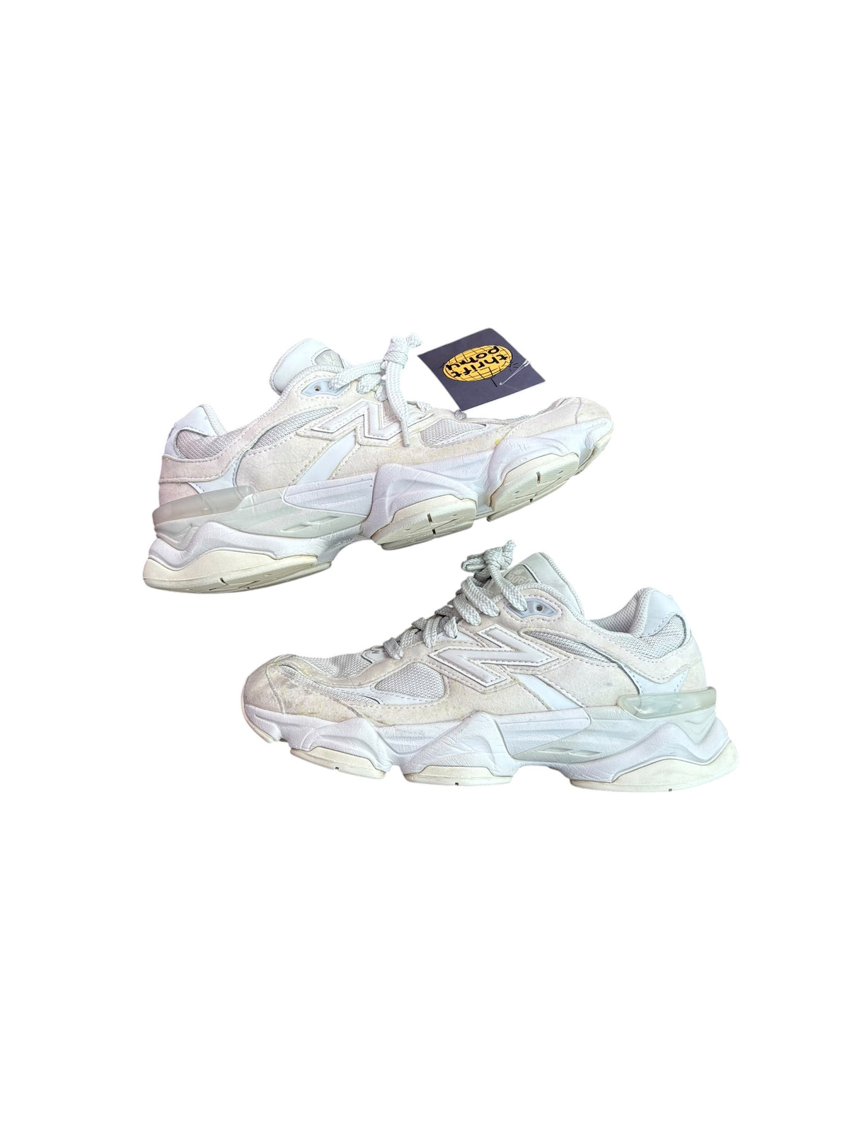 cream/white New Balance Sneakers, 6.5 M