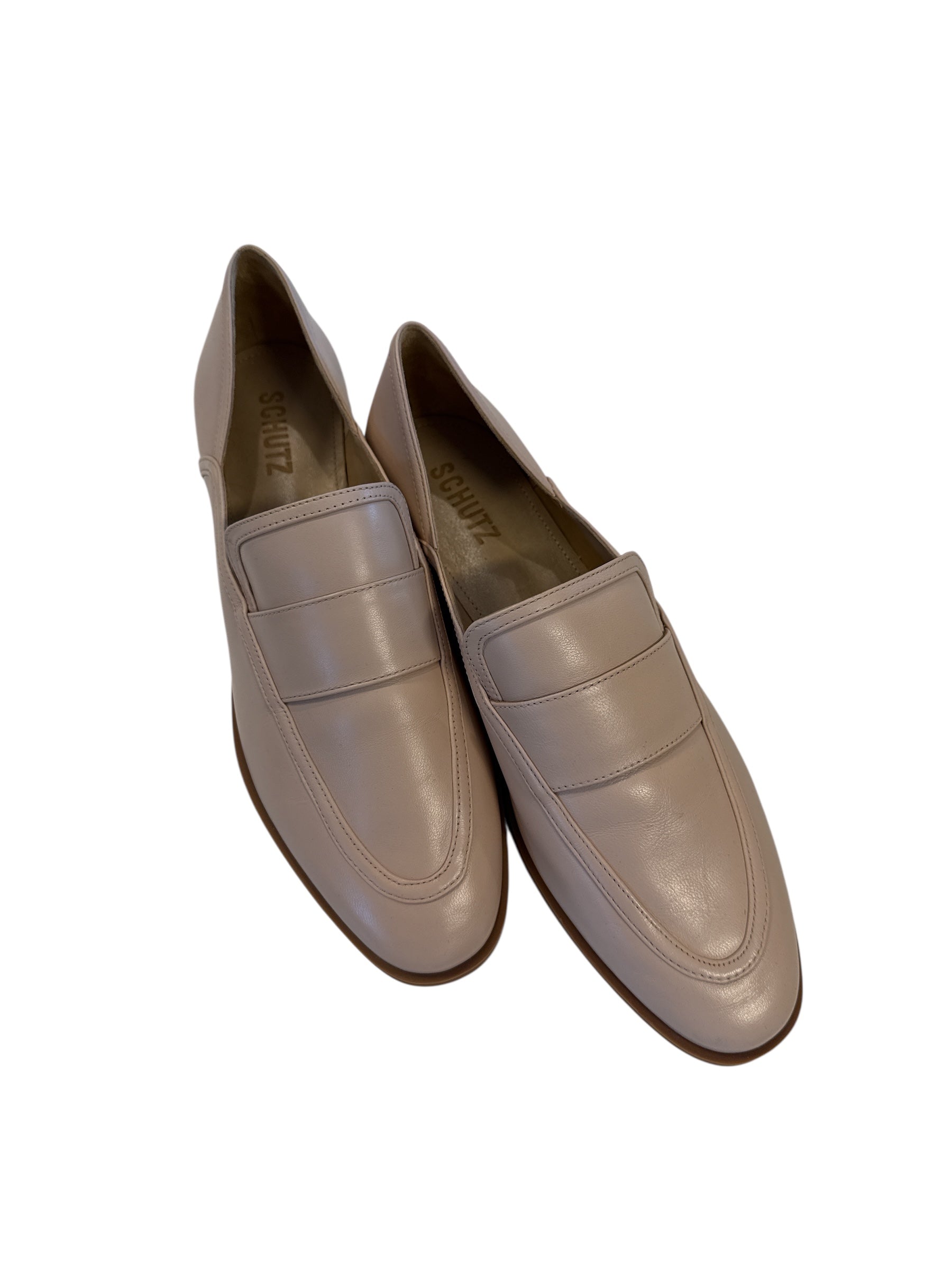 beige schutz slip on, 8.5