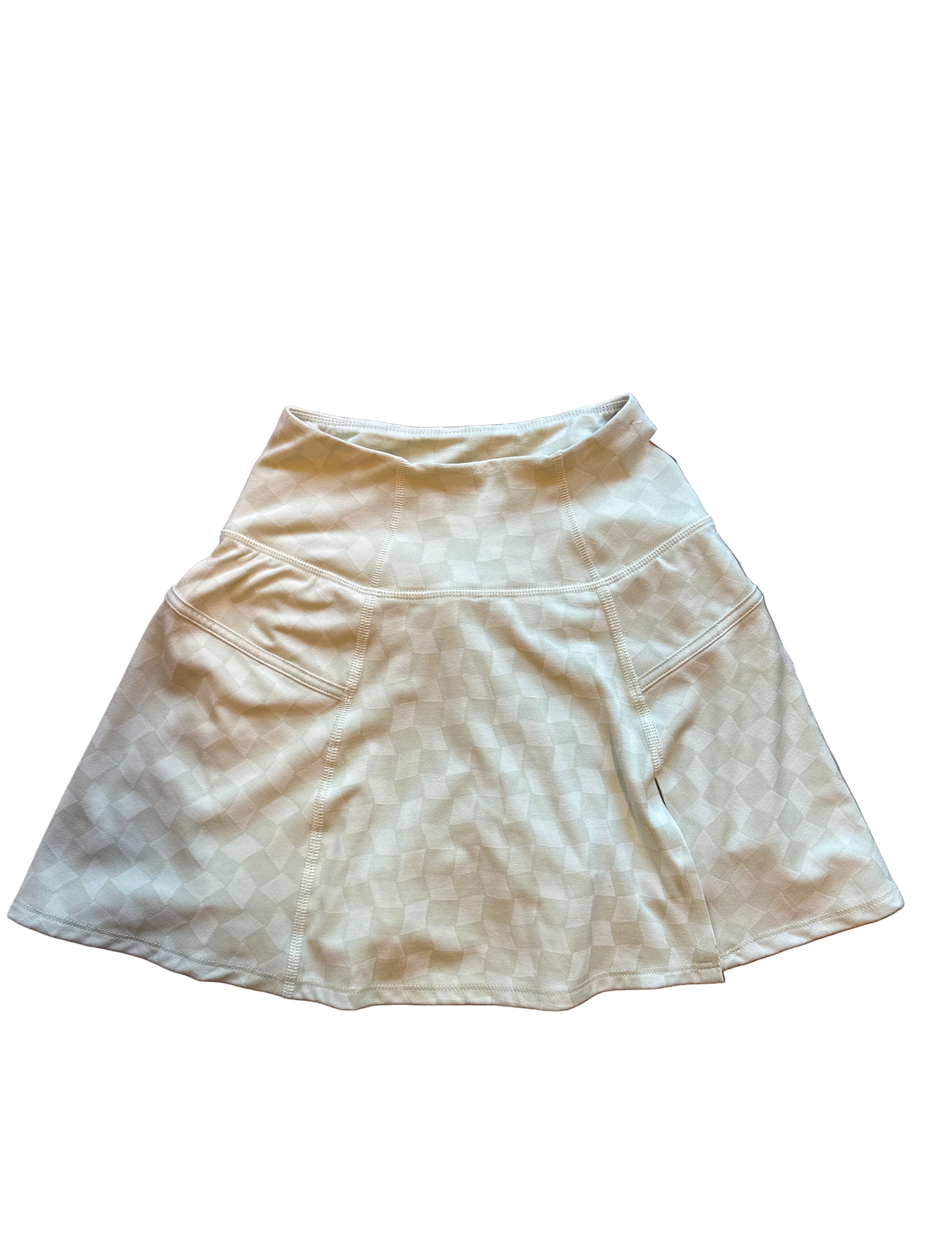 green madewell checkered active skort, xs