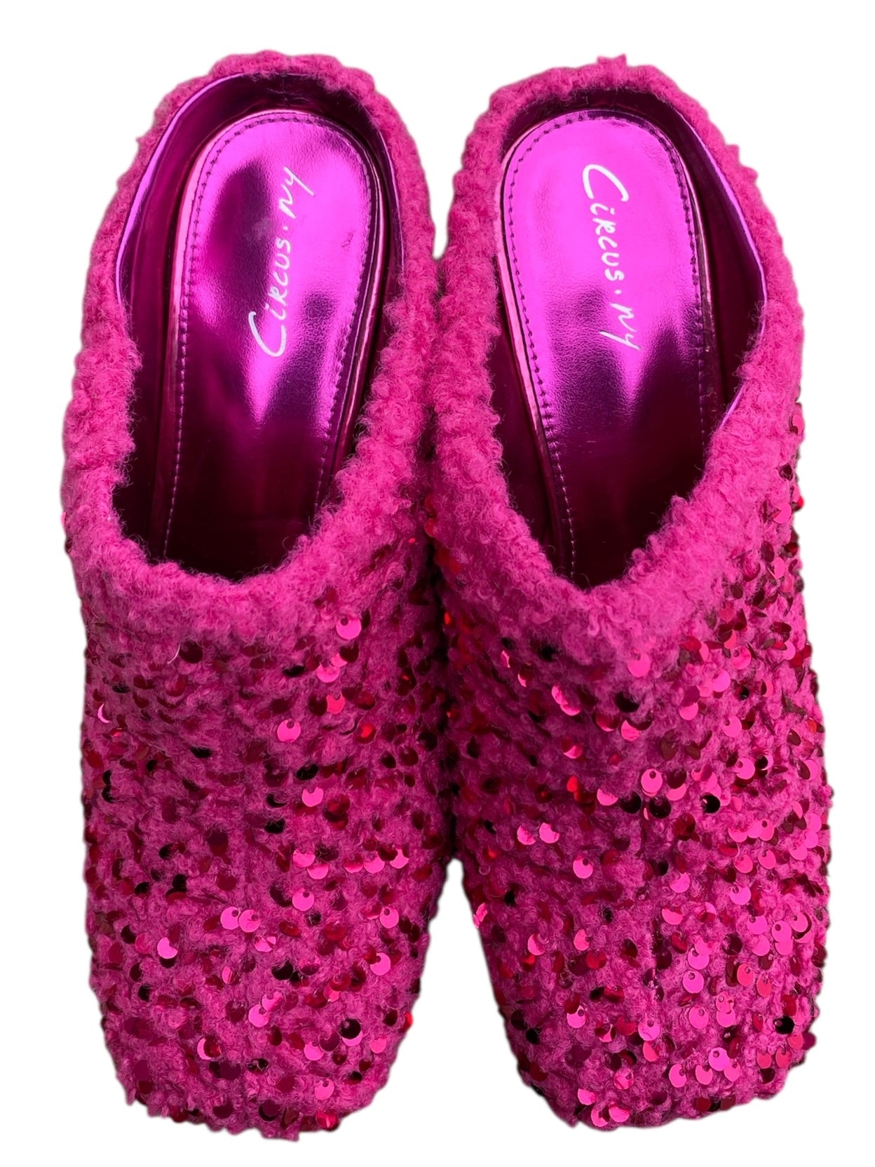 pink circus by sam edelman funky sequin mules!, 7