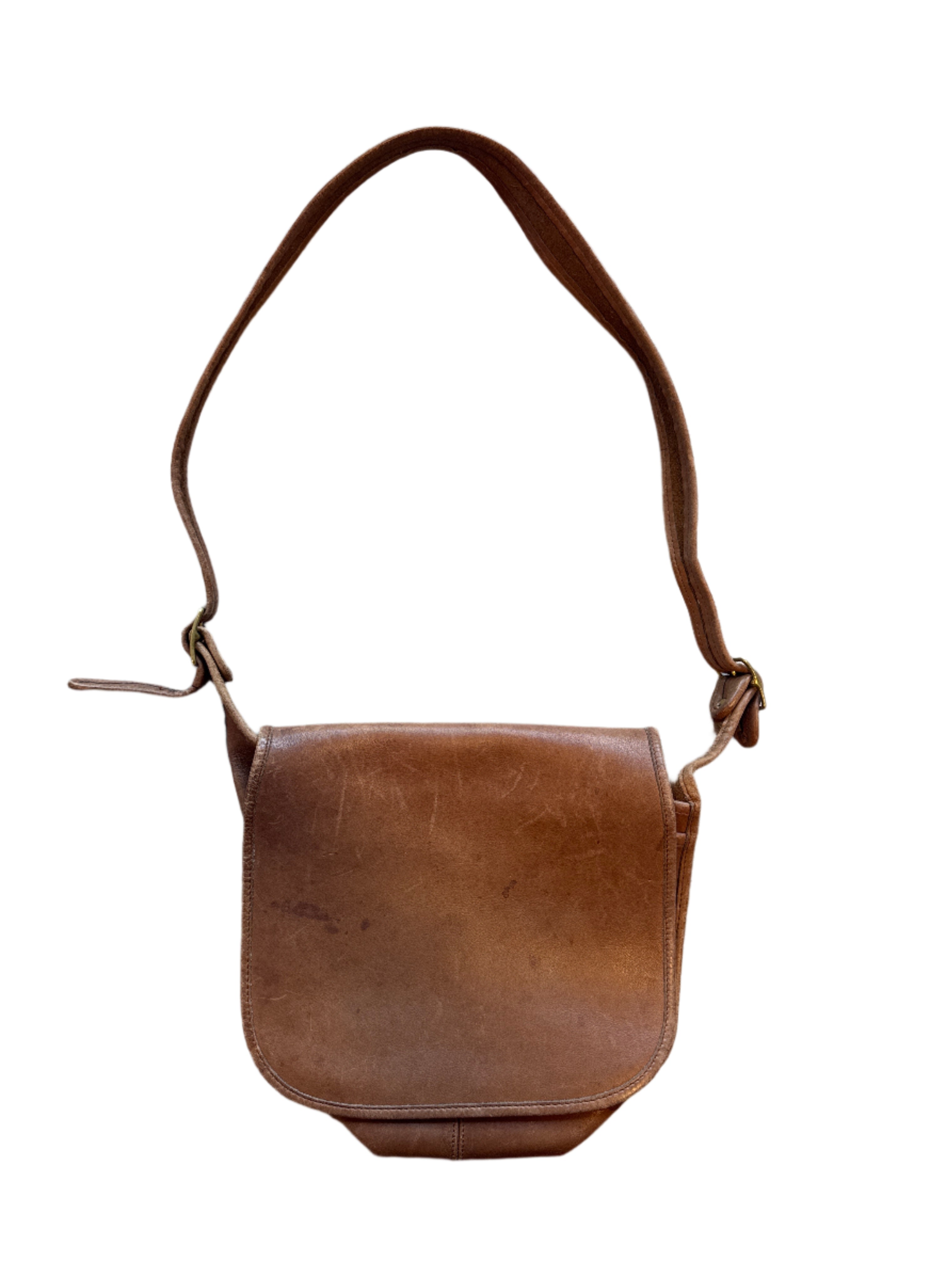 tan coach shoulder bag