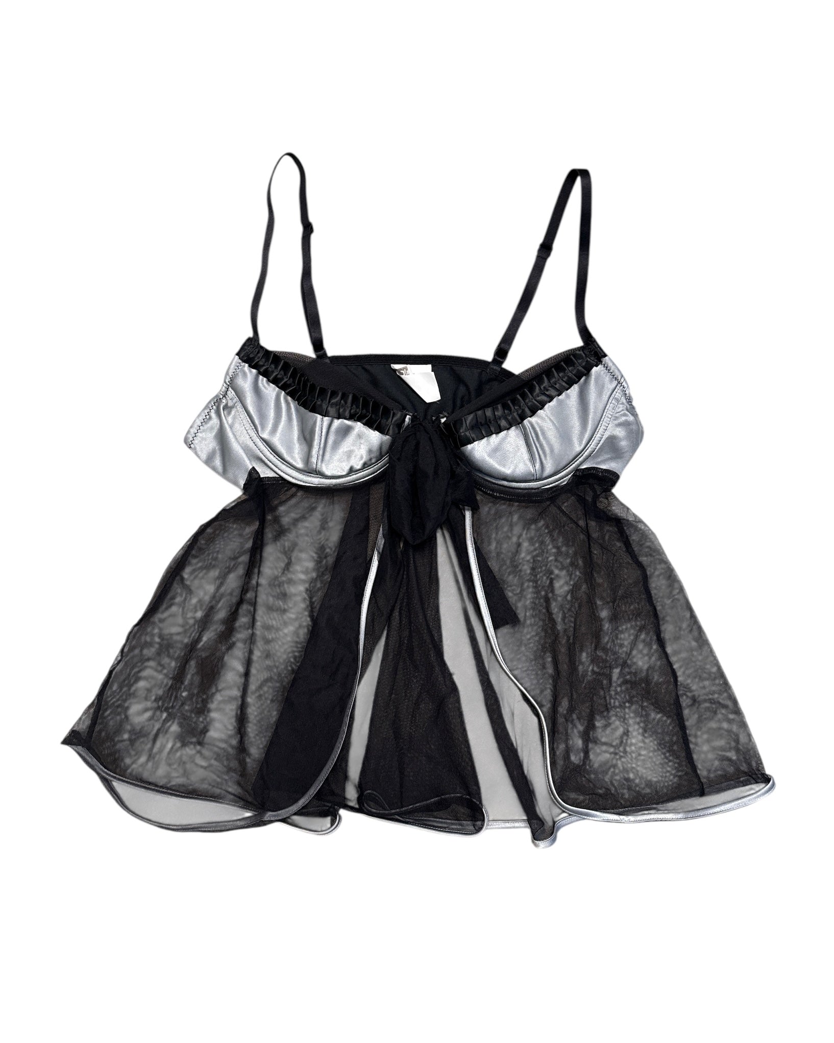 black silver shirley deadstock teddie w mesh, m