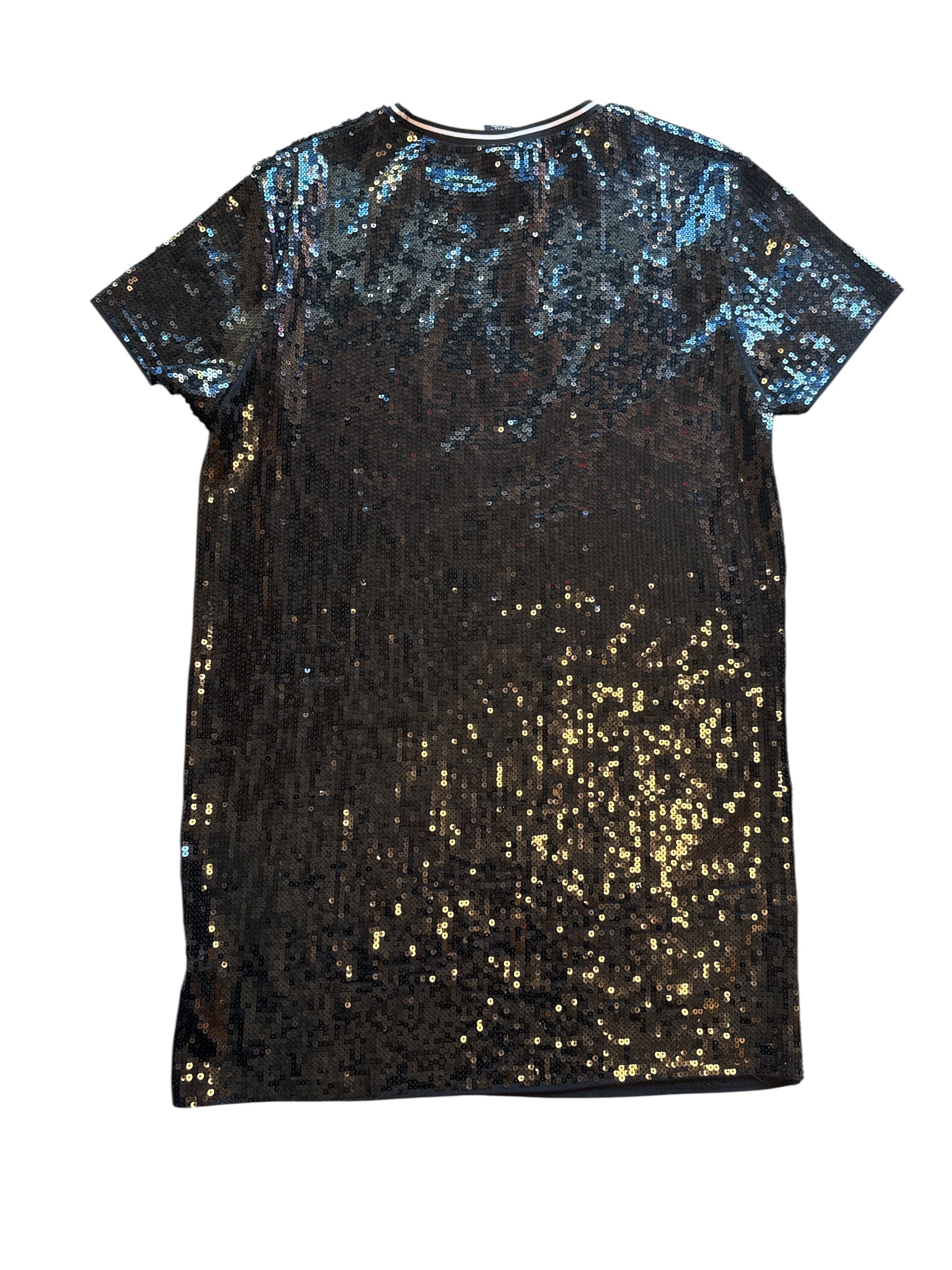black red unk bulls ss sequined dress, s