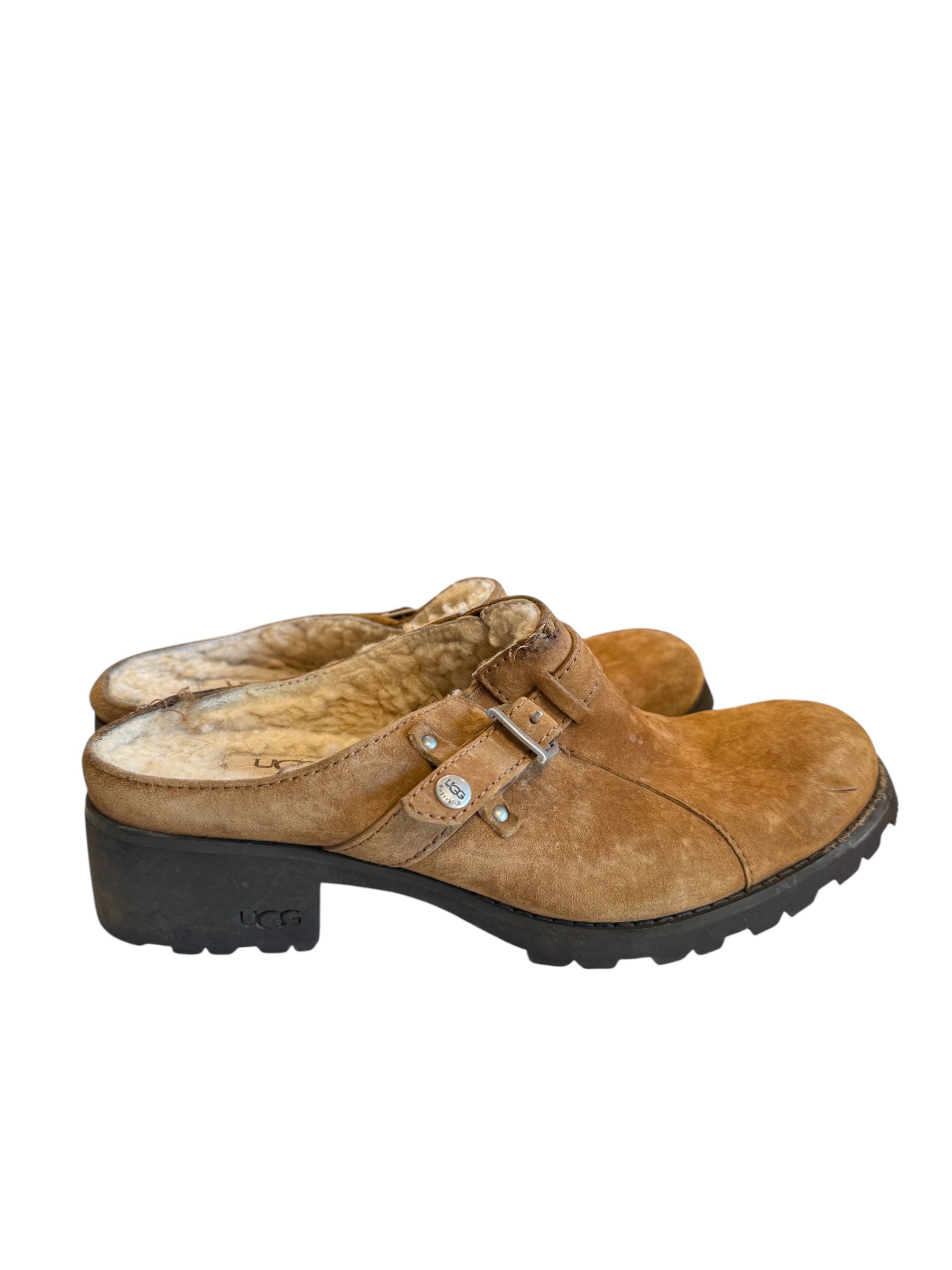 brown ugg mules, 8.5