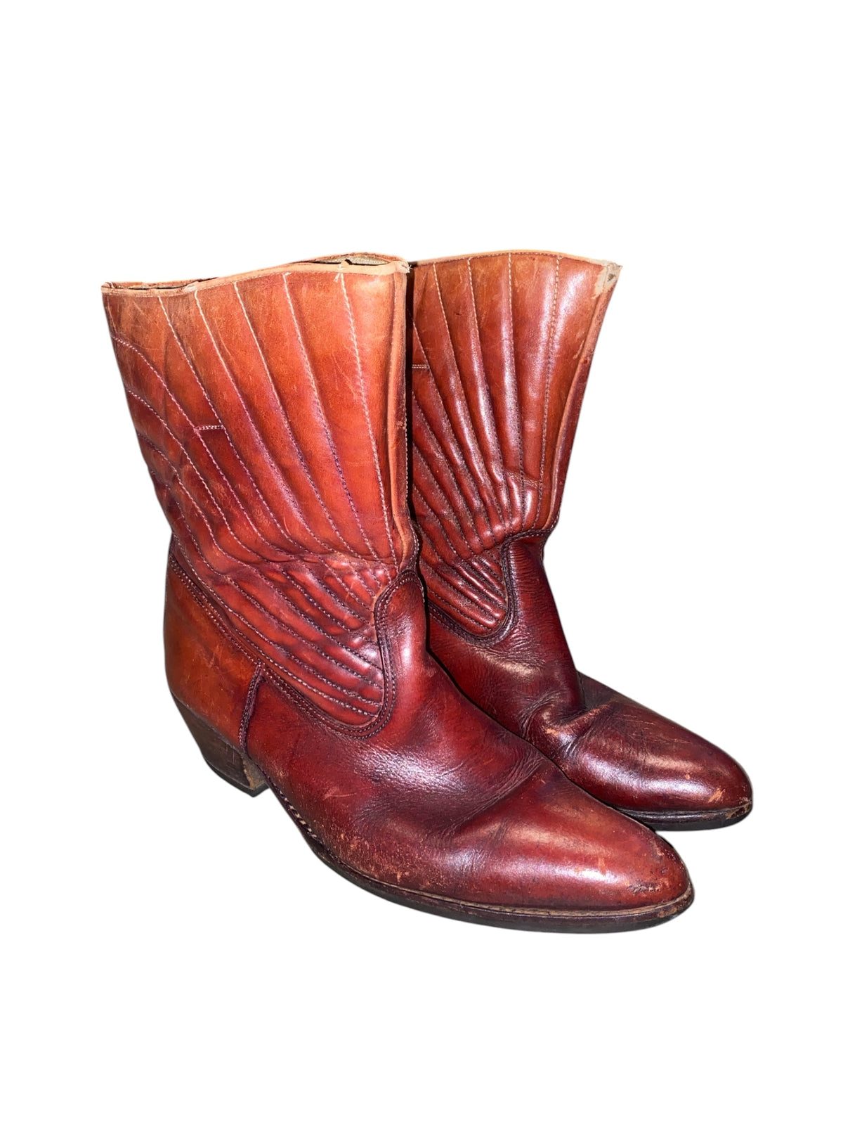 brown neolite vtg cowboy boots, 12