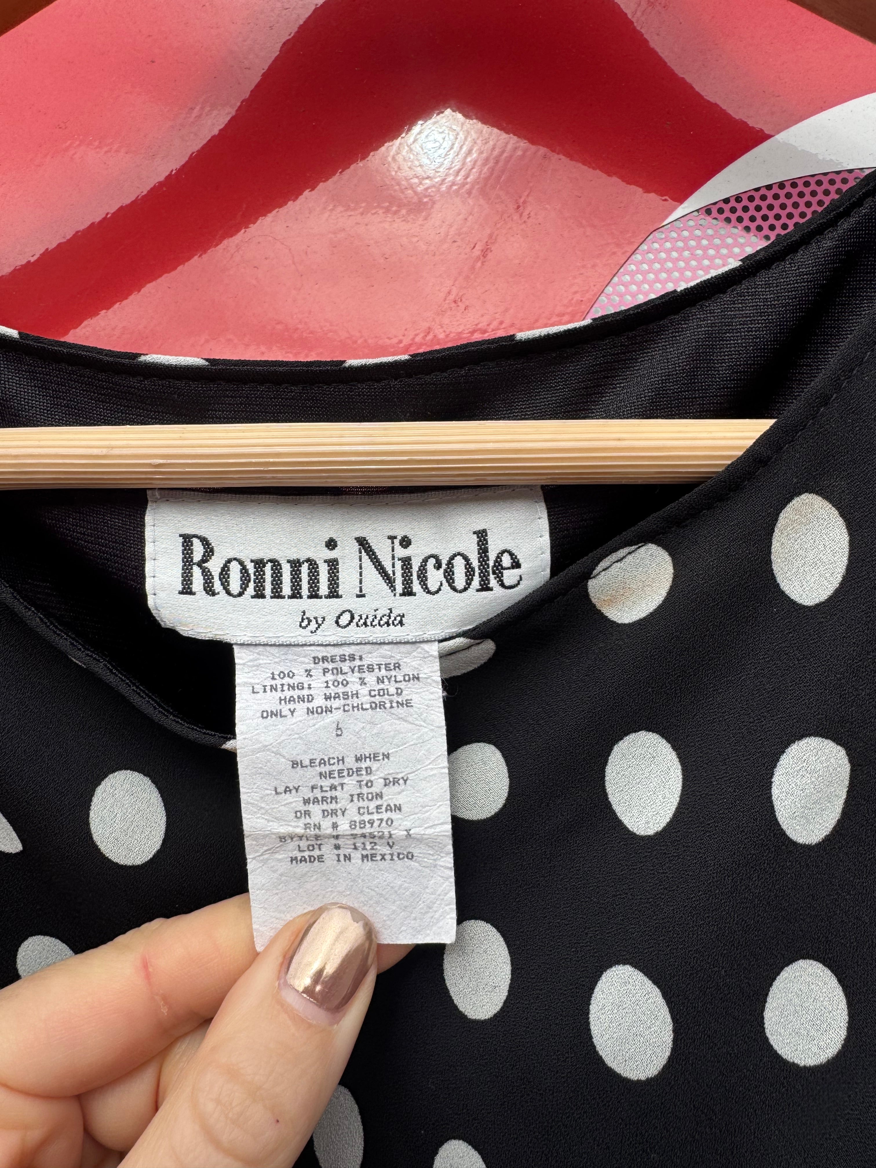 b&w ronni nicole high neck polka midi, 6