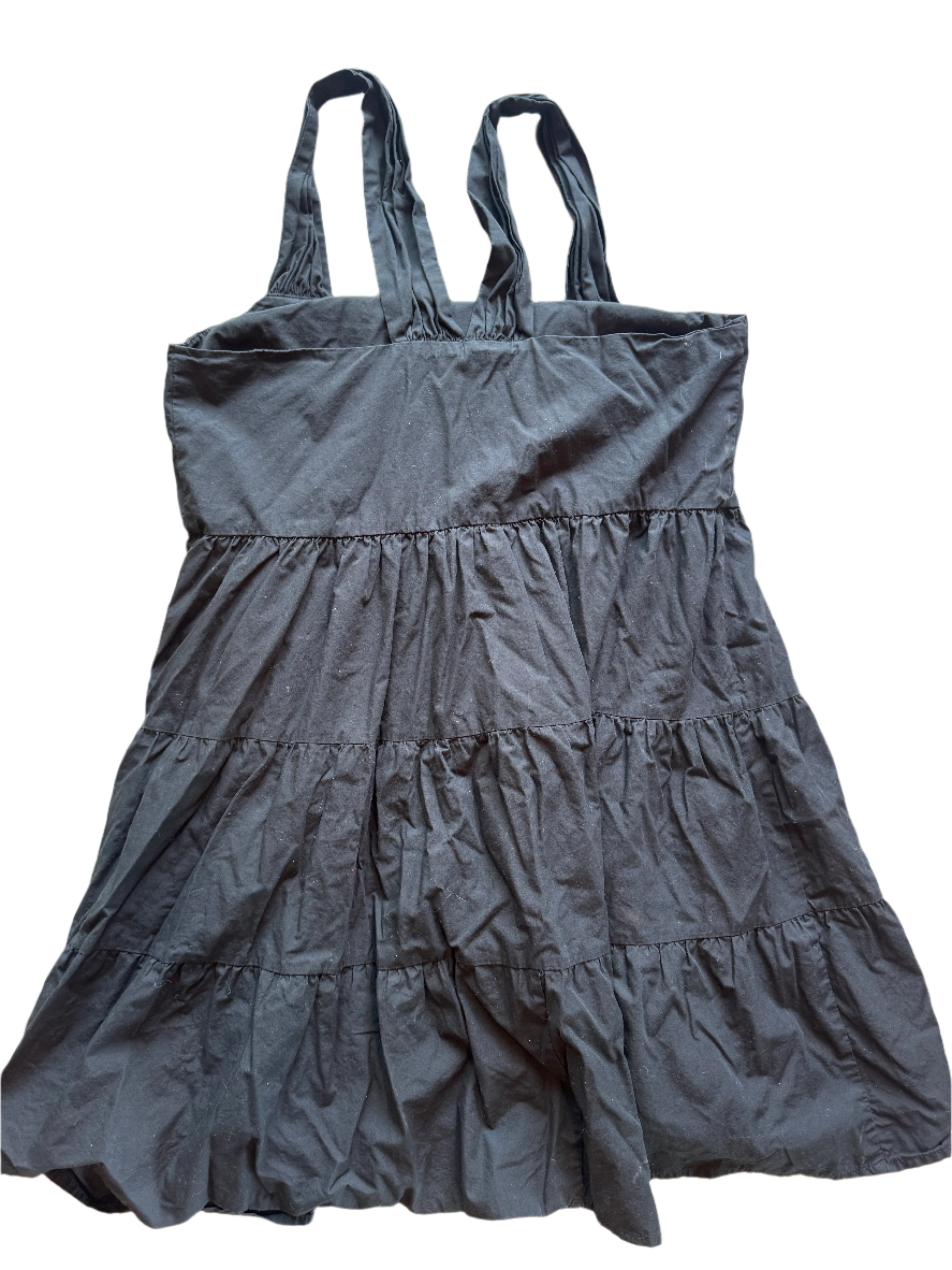 Black J crew Tiered mini dress, M