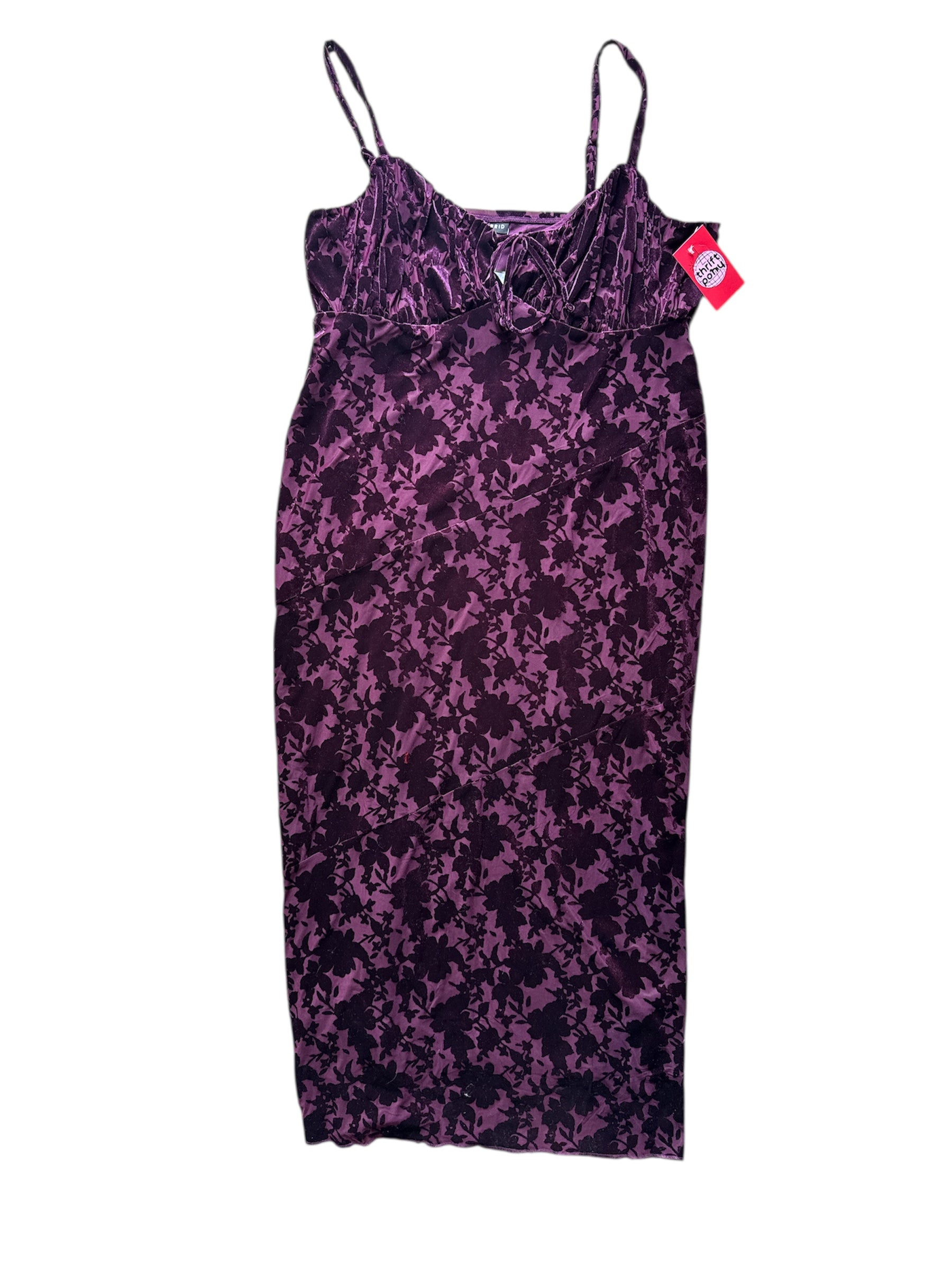 purple torrid nwt velour floral dress, 2xl