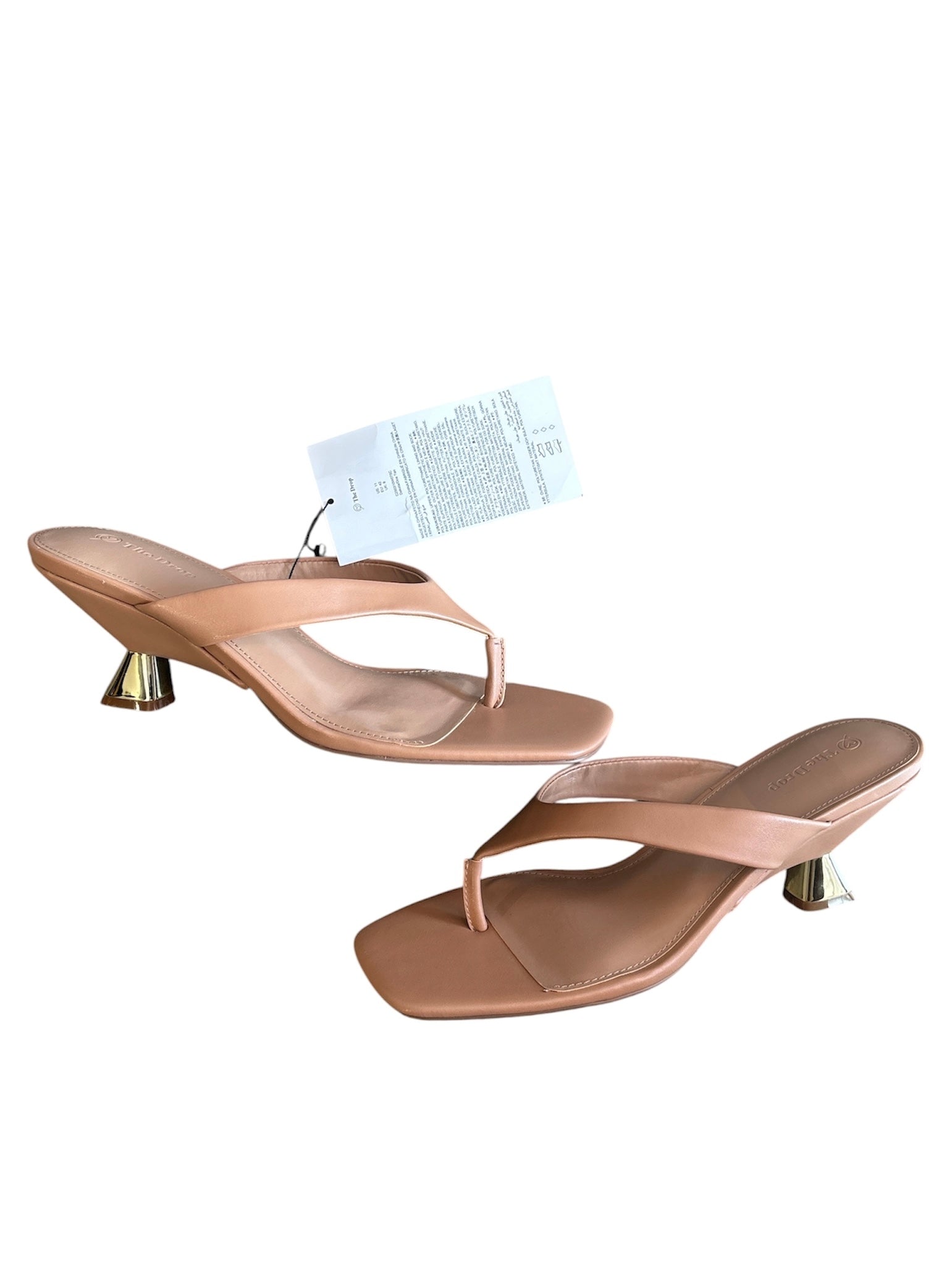brown the drop flip flop heels, 11