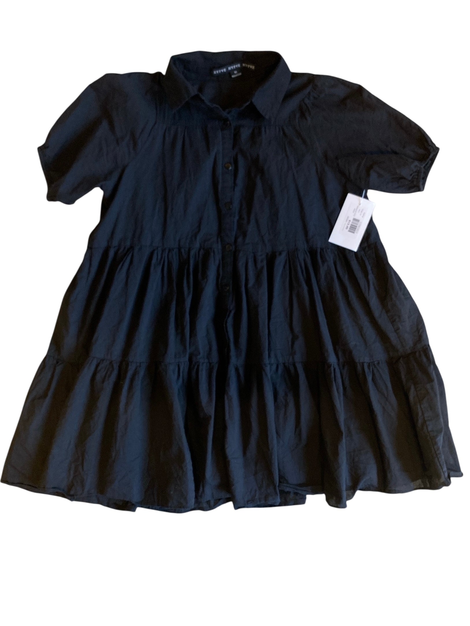 black Hyfve tiered ss mini dress, m
