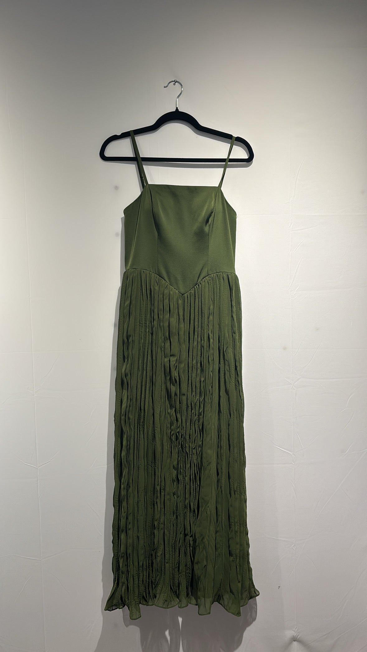 green azazie crepe tank maxi dress, 4