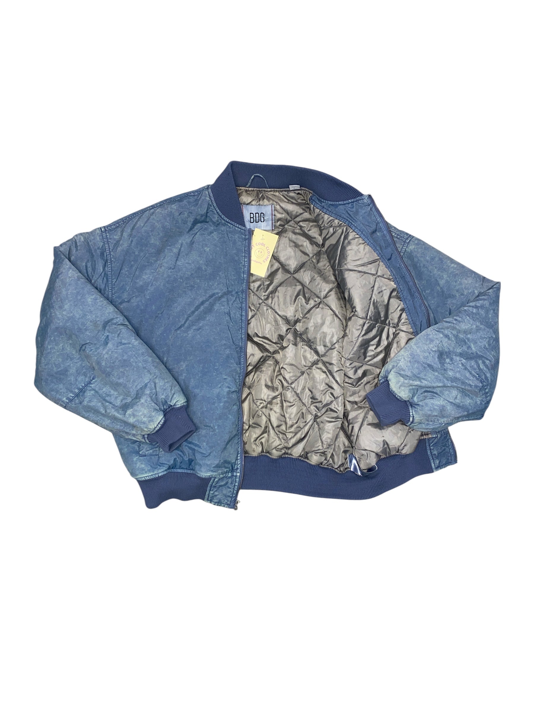 blue bdg bomber jacket, m