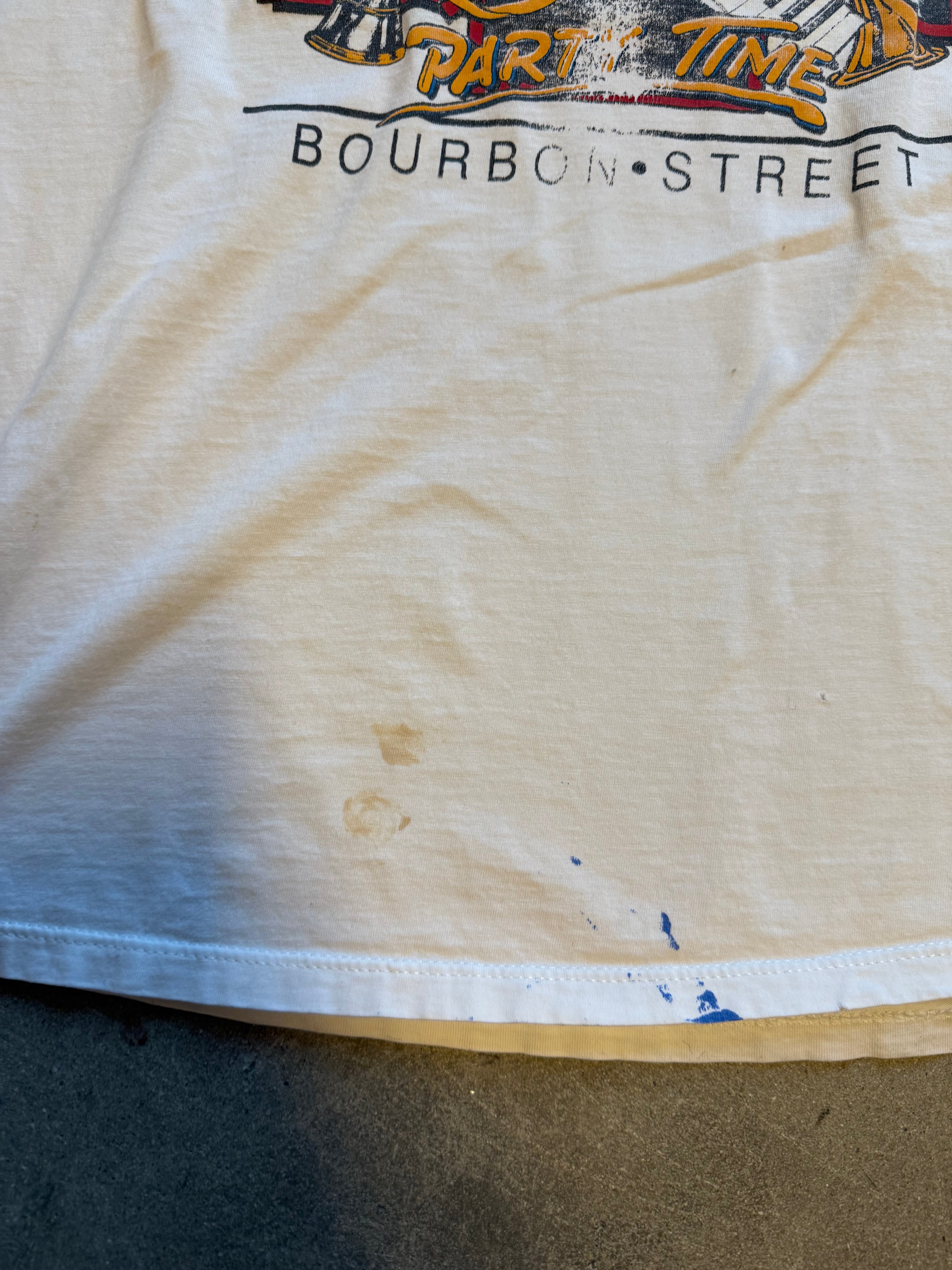 white jerzees 80s new orleans tee, XL