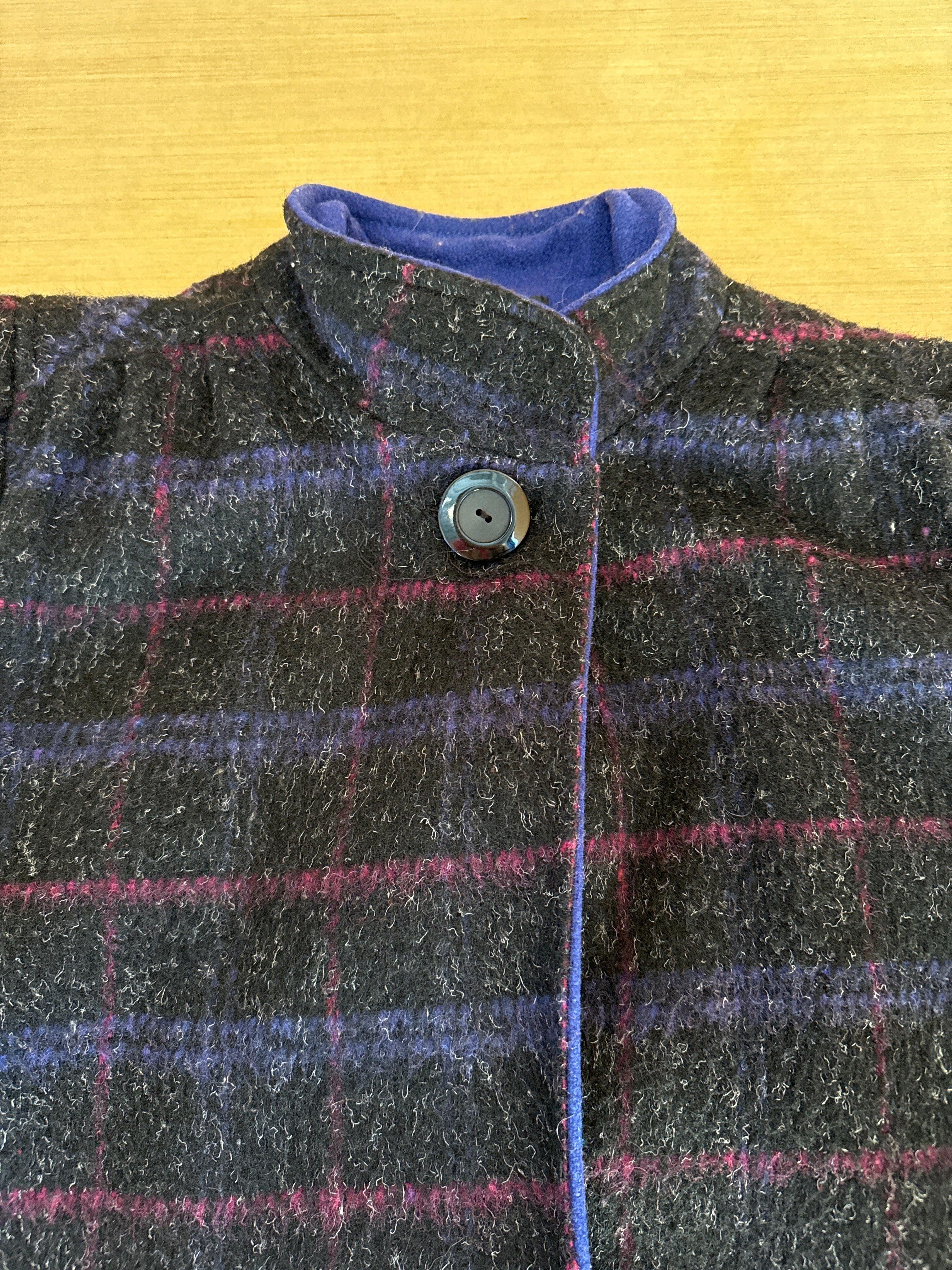 gray blue purple new york girl 80s wool jacket, 6