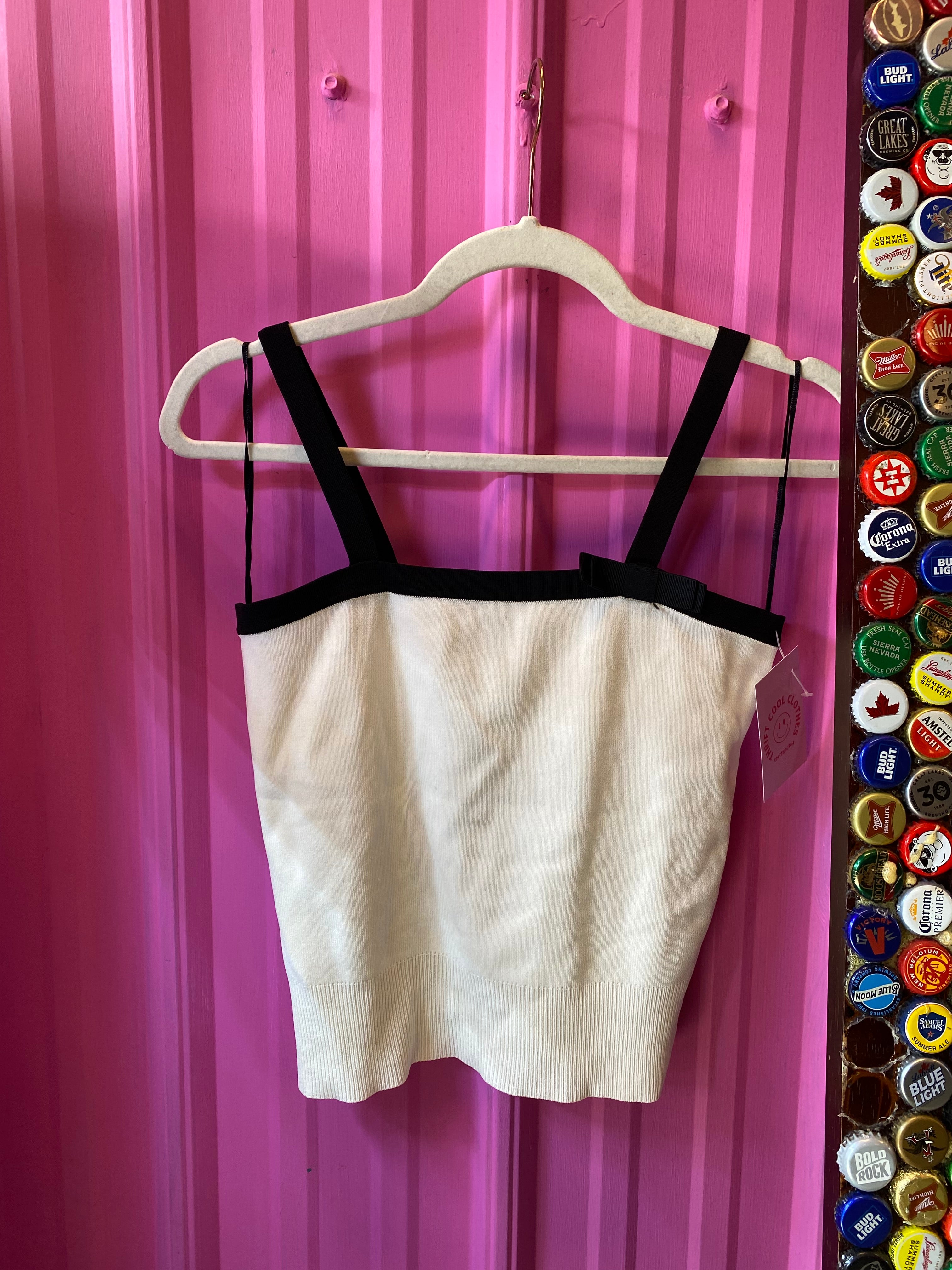 White Worthington Tank w bow, M