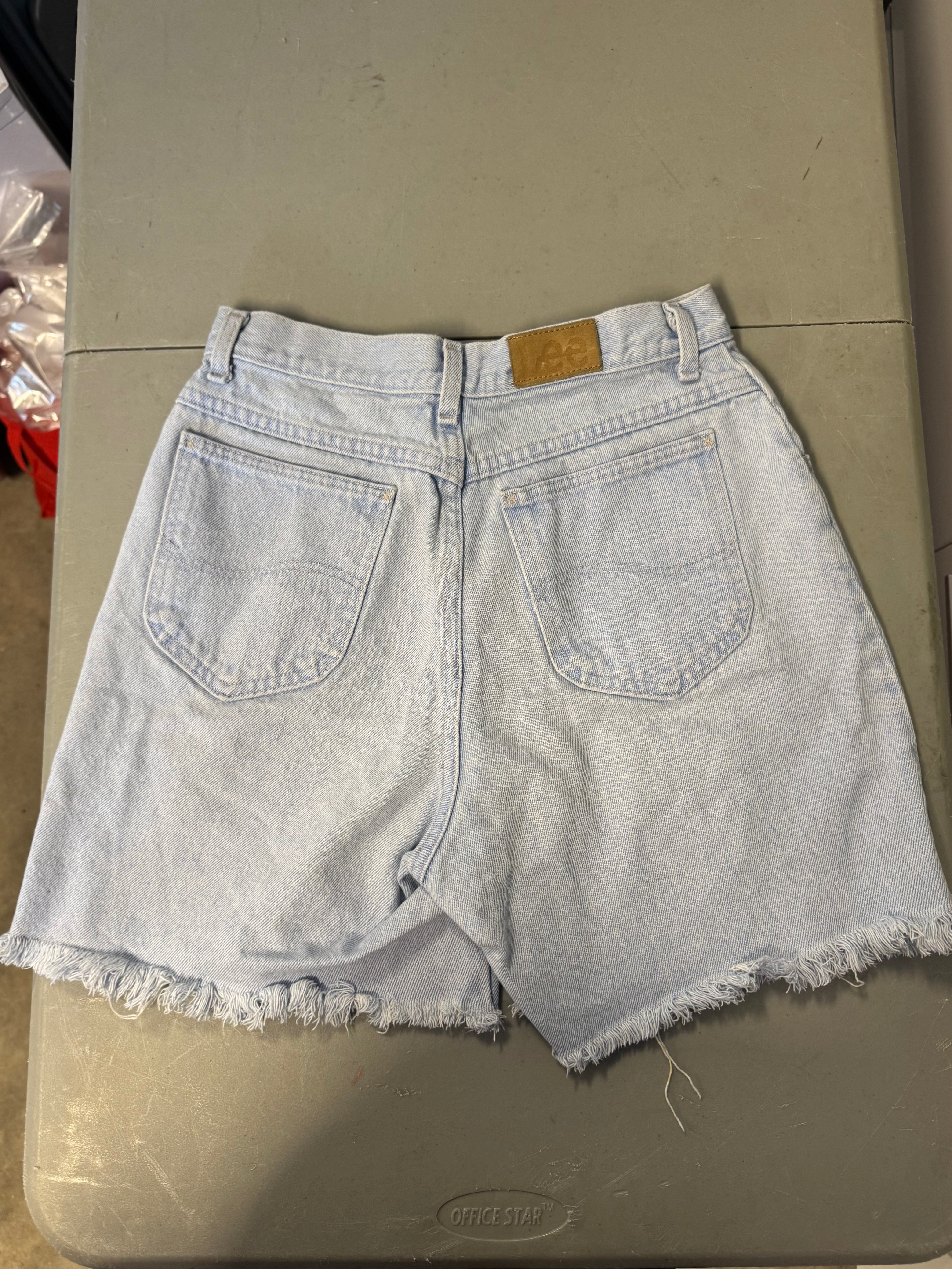 blue lee jean shorts