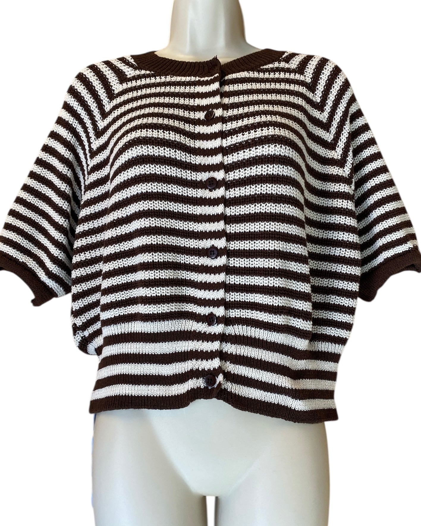white brown asos striped sweater top