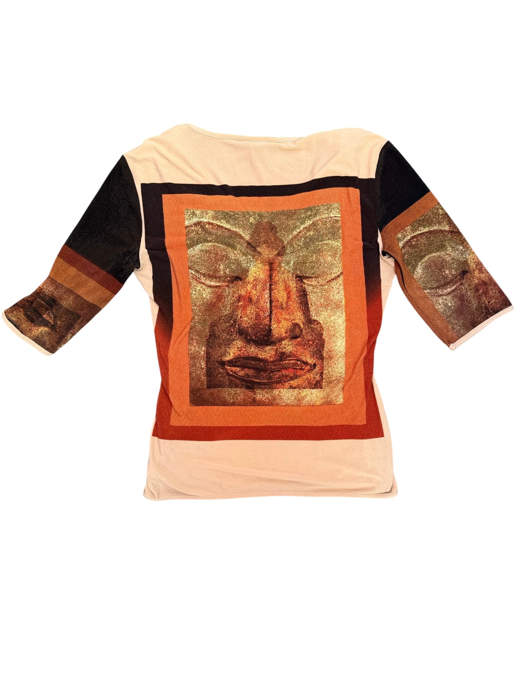 browns anac face patterned blouse, s