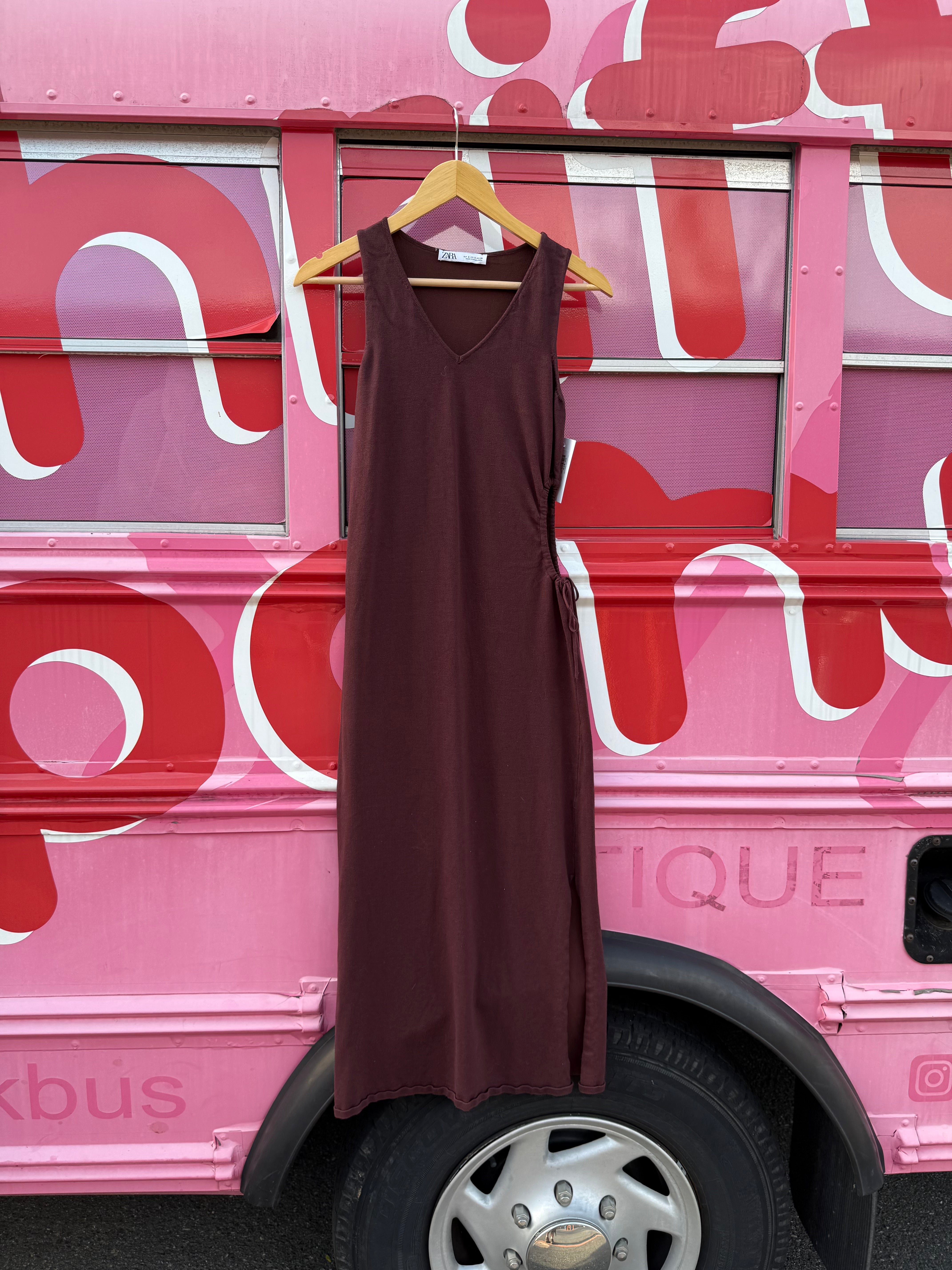 Brown Zara Cutout tank maxi dress, S