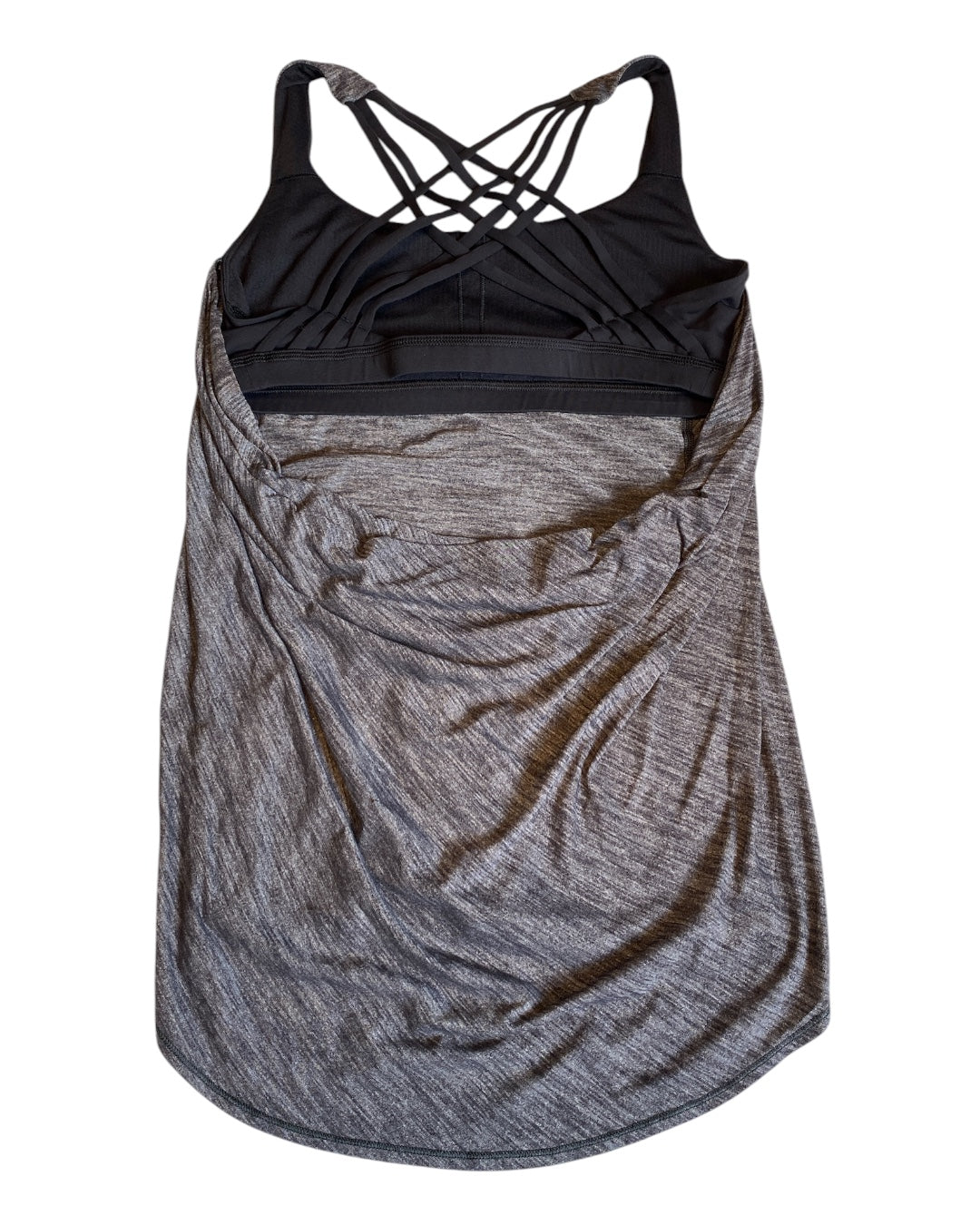 black grey Lululemon athletic tank, 8