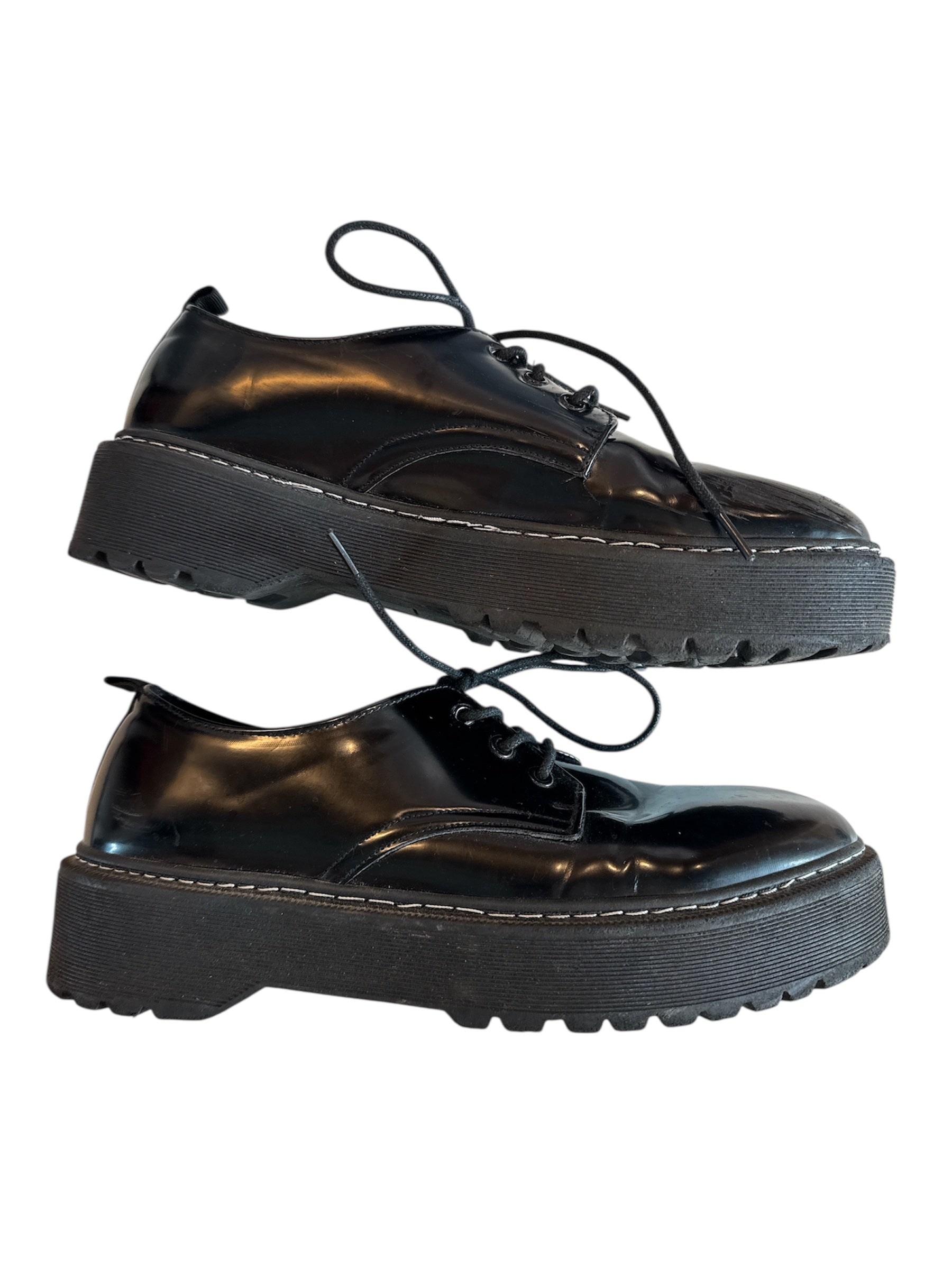 black jellypop platform oxfords, 11 womens