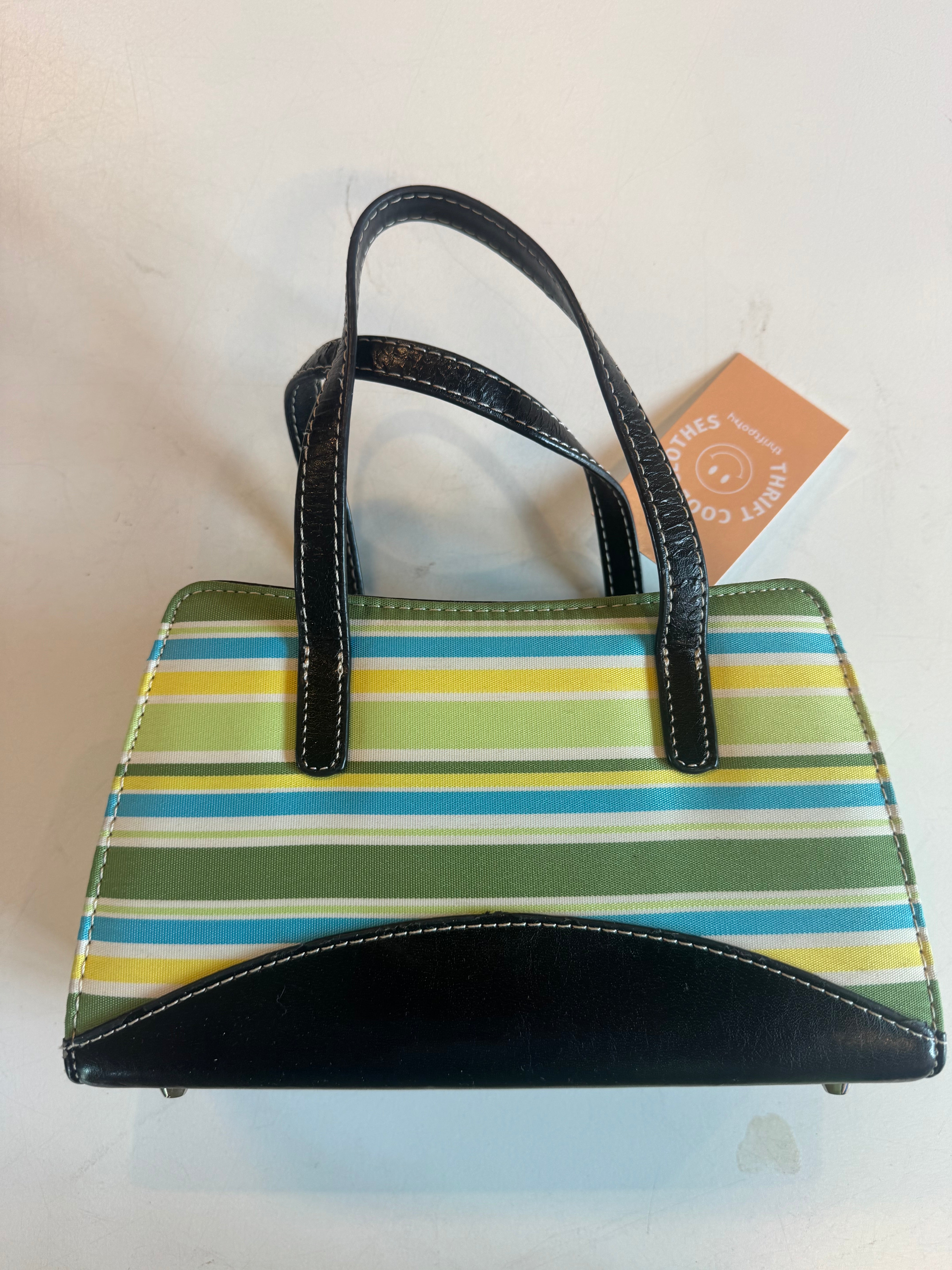 green kate spade stripe bag