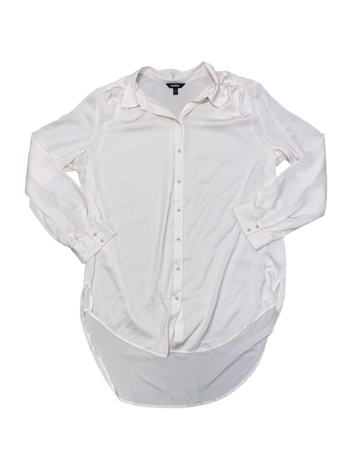 off white express satin button down, xl