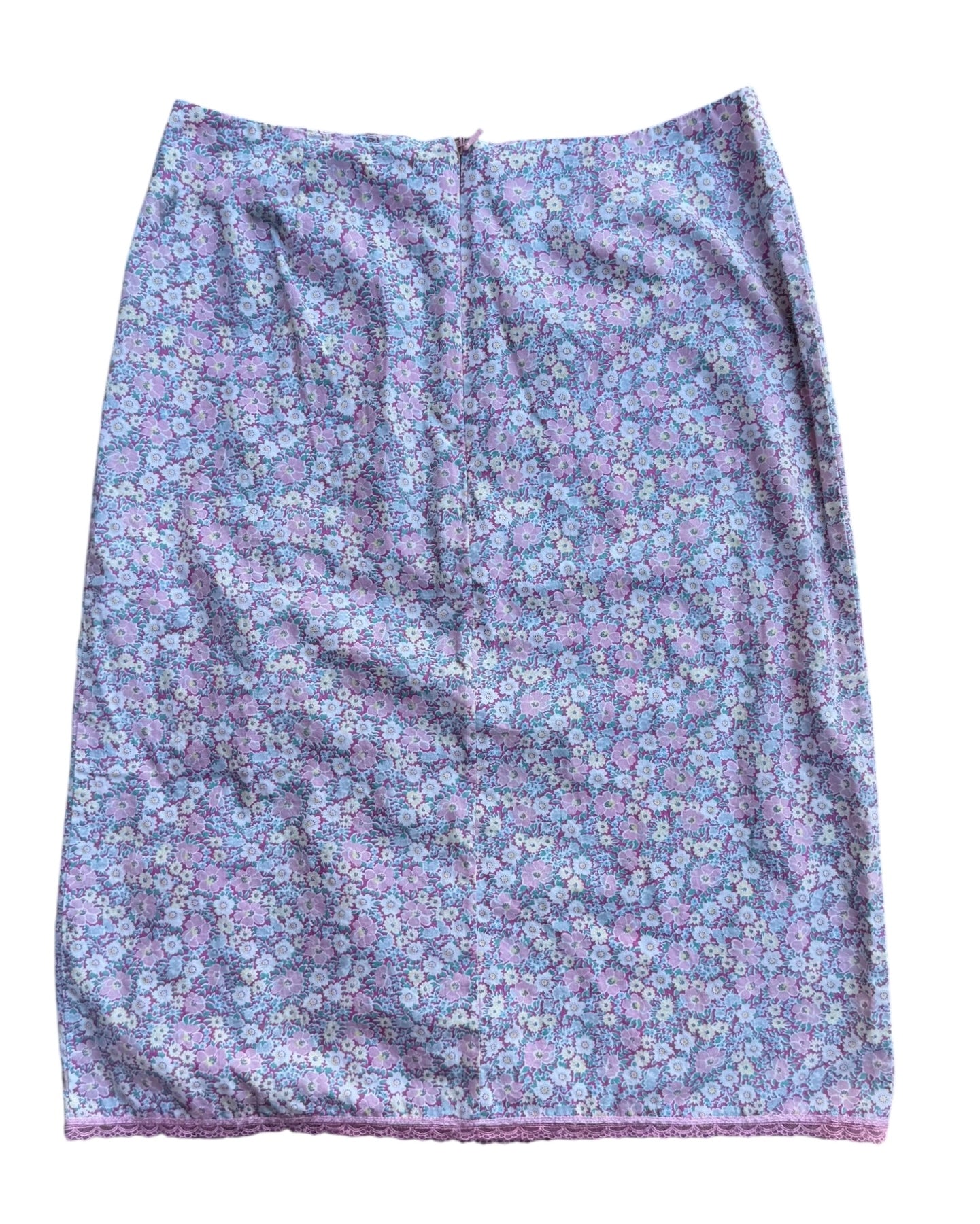 pink/mulit Warehouse floral print slit skirt, 6