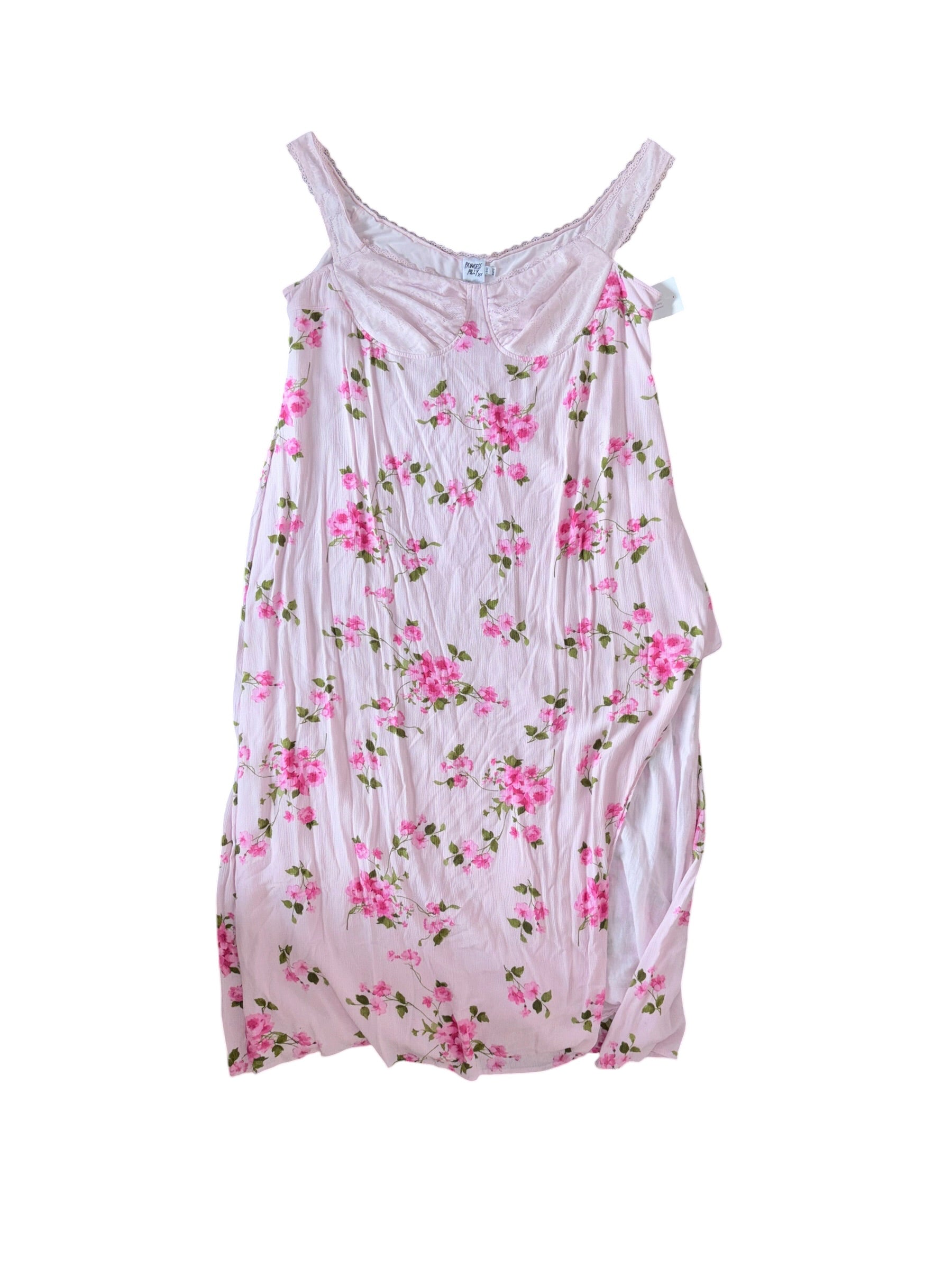 pink green princess polly floral maxi dress w lace, 18