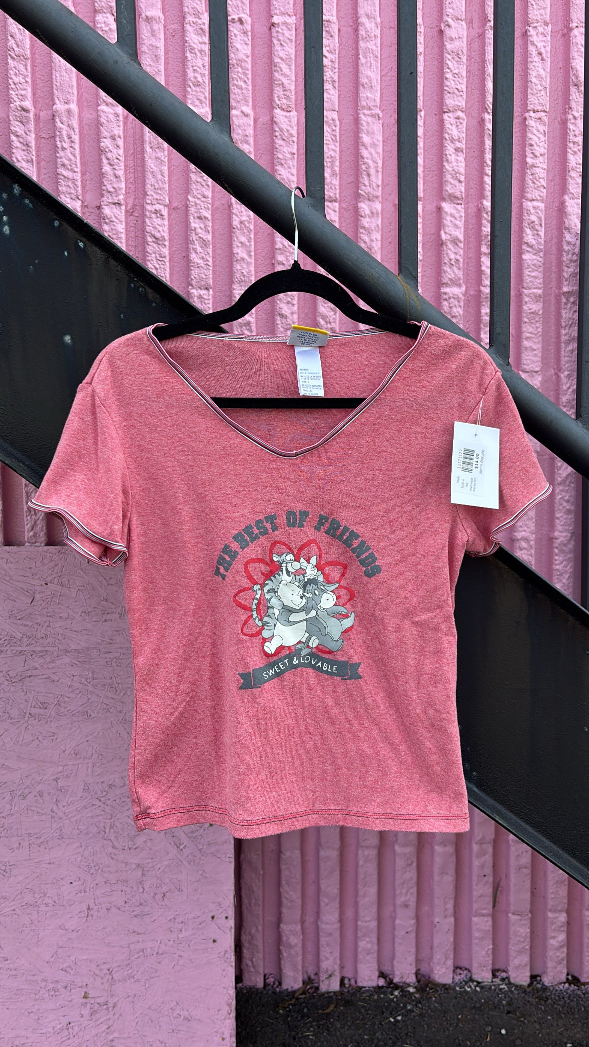 Red Pooh Pooh best friends tee, L