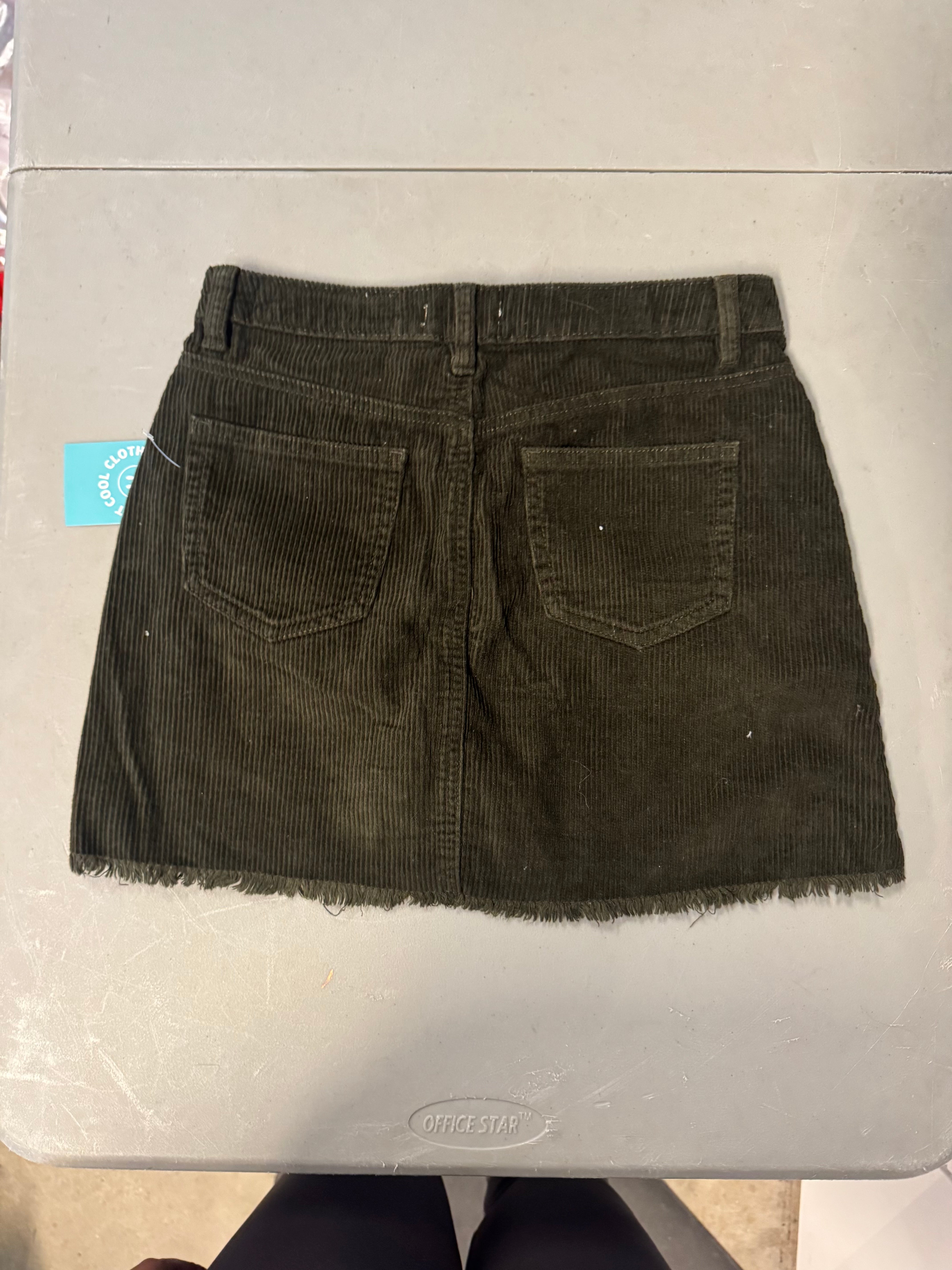 brown indigo rein cord mini skirt, 1