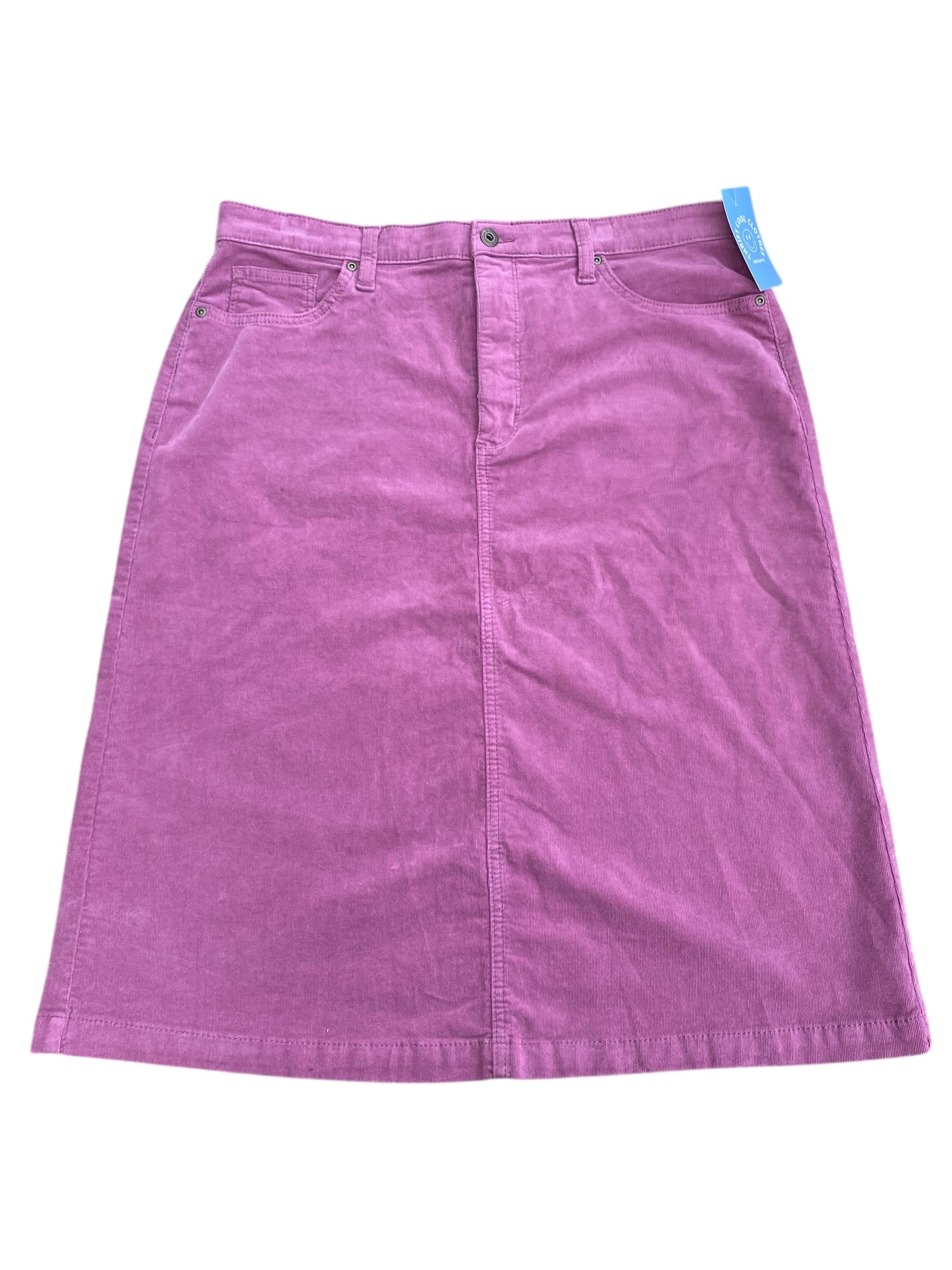 pink St John's Bay midi cord skirt, 16