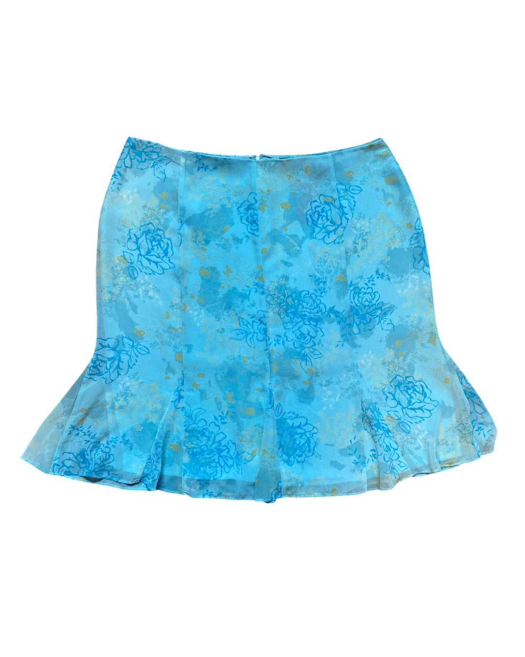blue apostrophe floral midi skirt, 18
