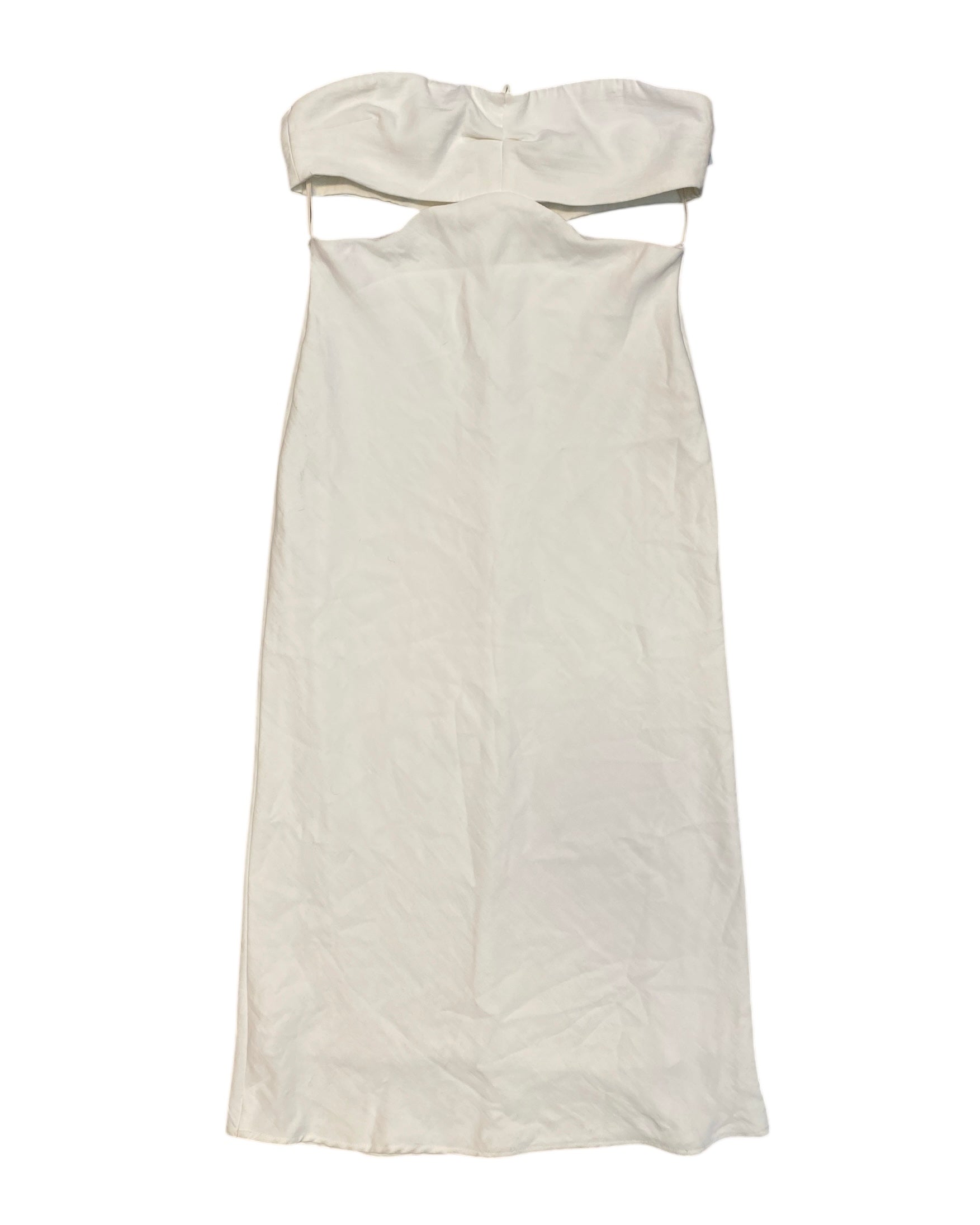 white zara strapless cutout dress, XL