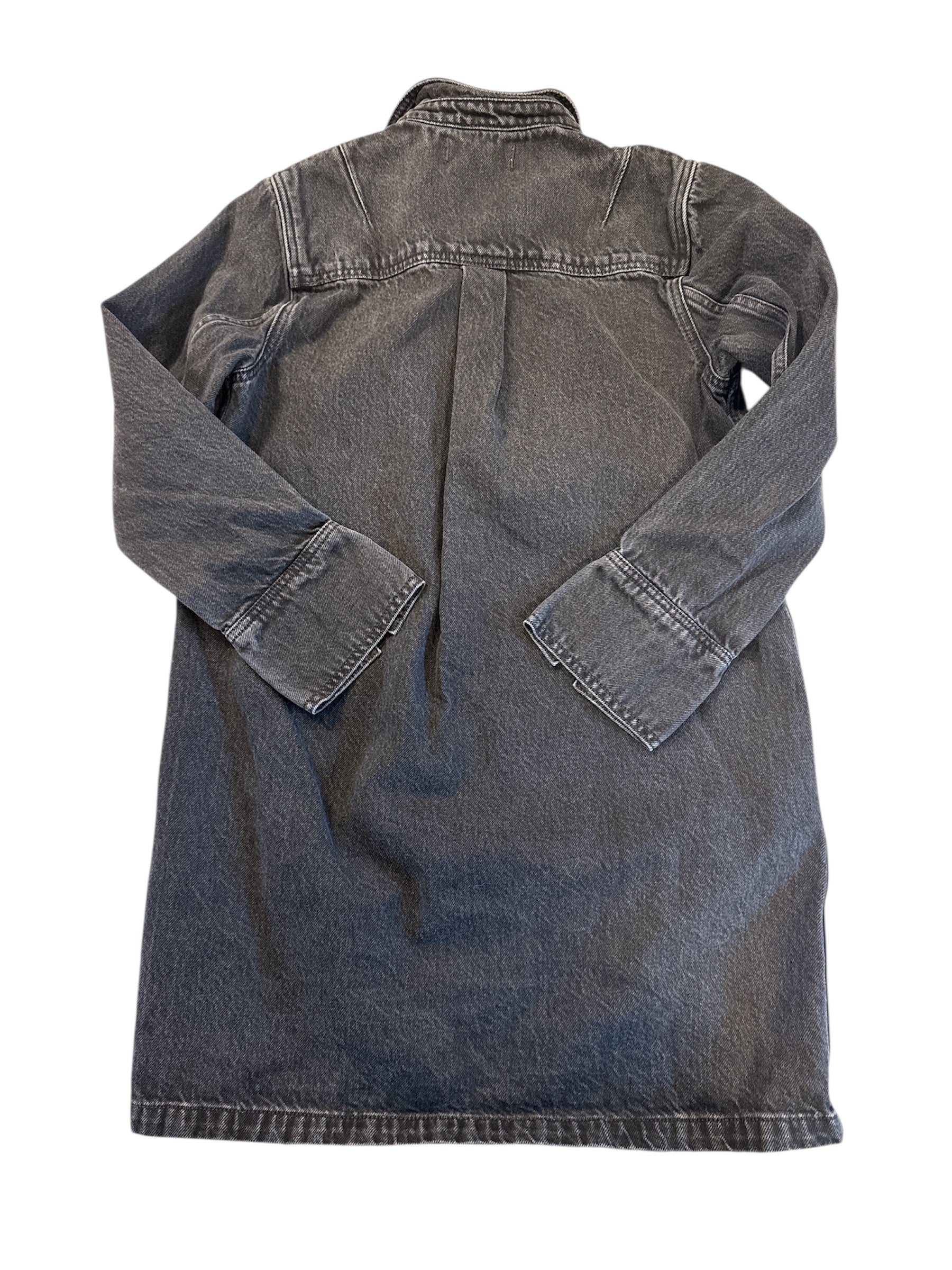 black madewell denim ls mini dress, XS