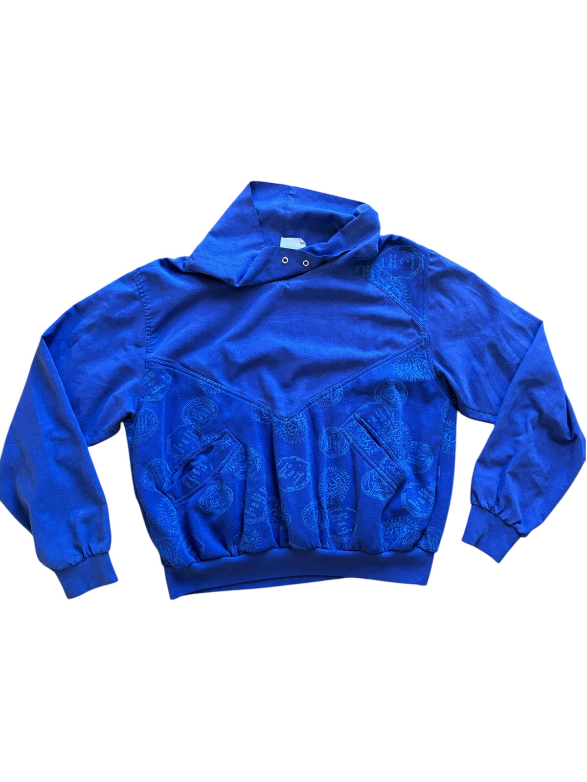 blue speedo vtg turtleneck paisley crewneck