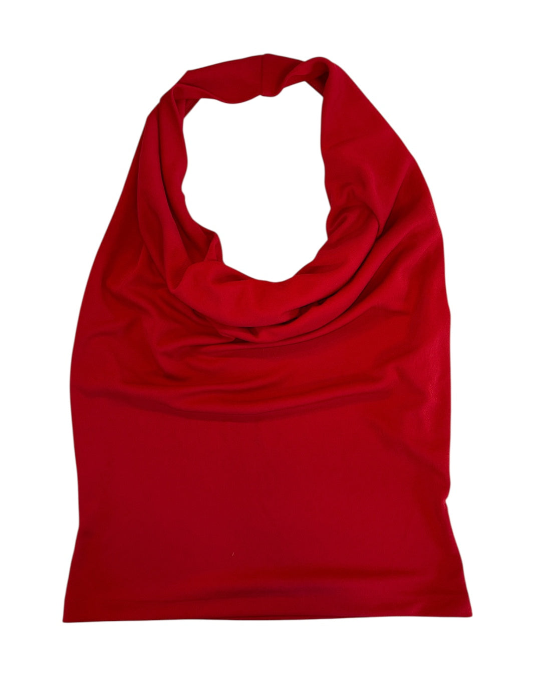 red sisley cowl neck top, M