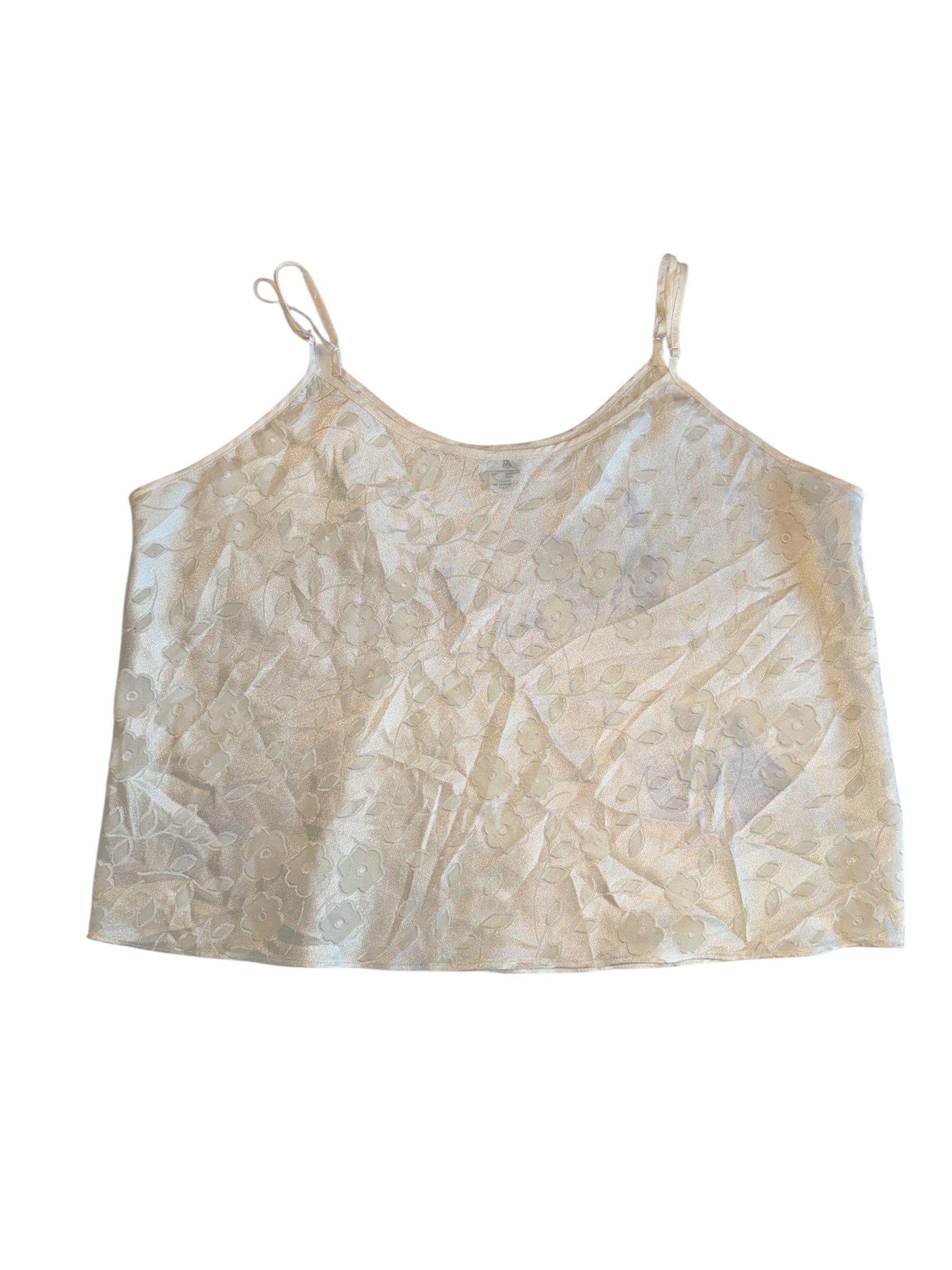 White Cinema exile Floral pajama tank, XL