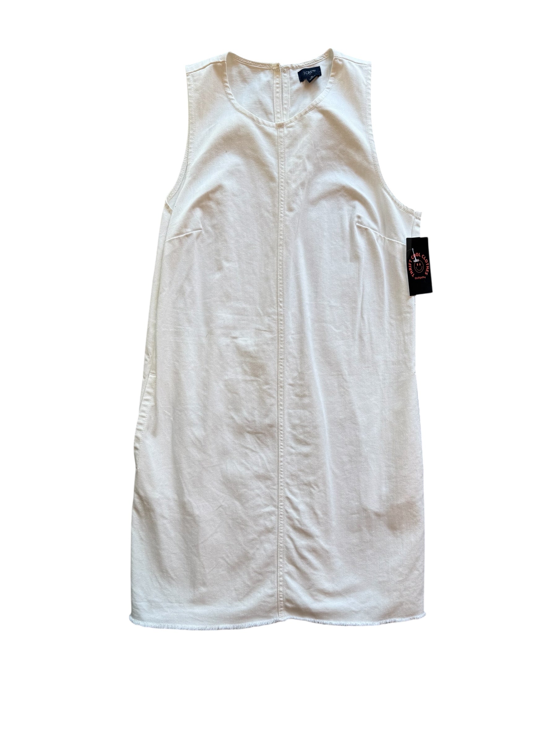 white j crew jean dress, 6