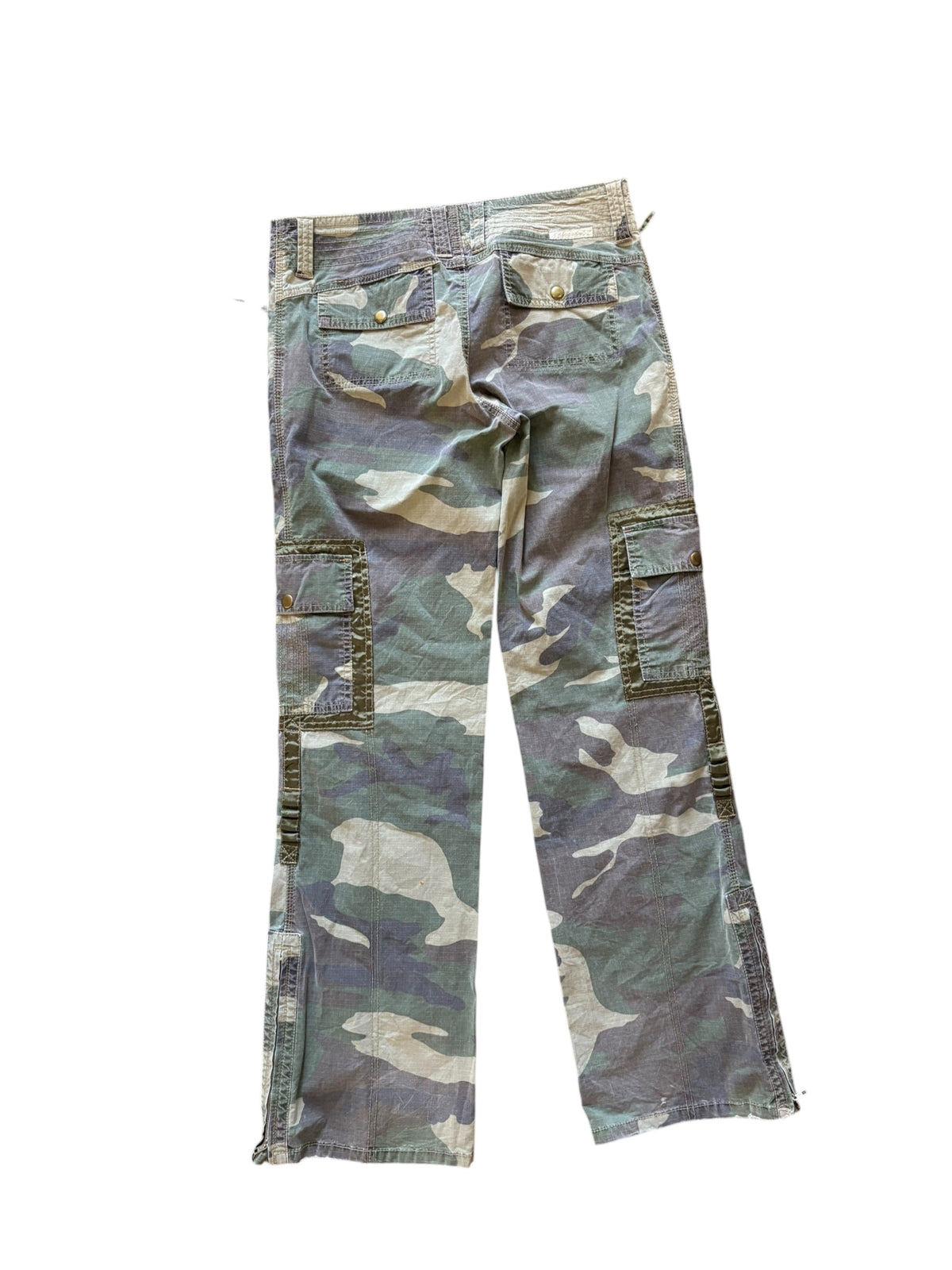 green abercrombie striaght leg camo pants, 16