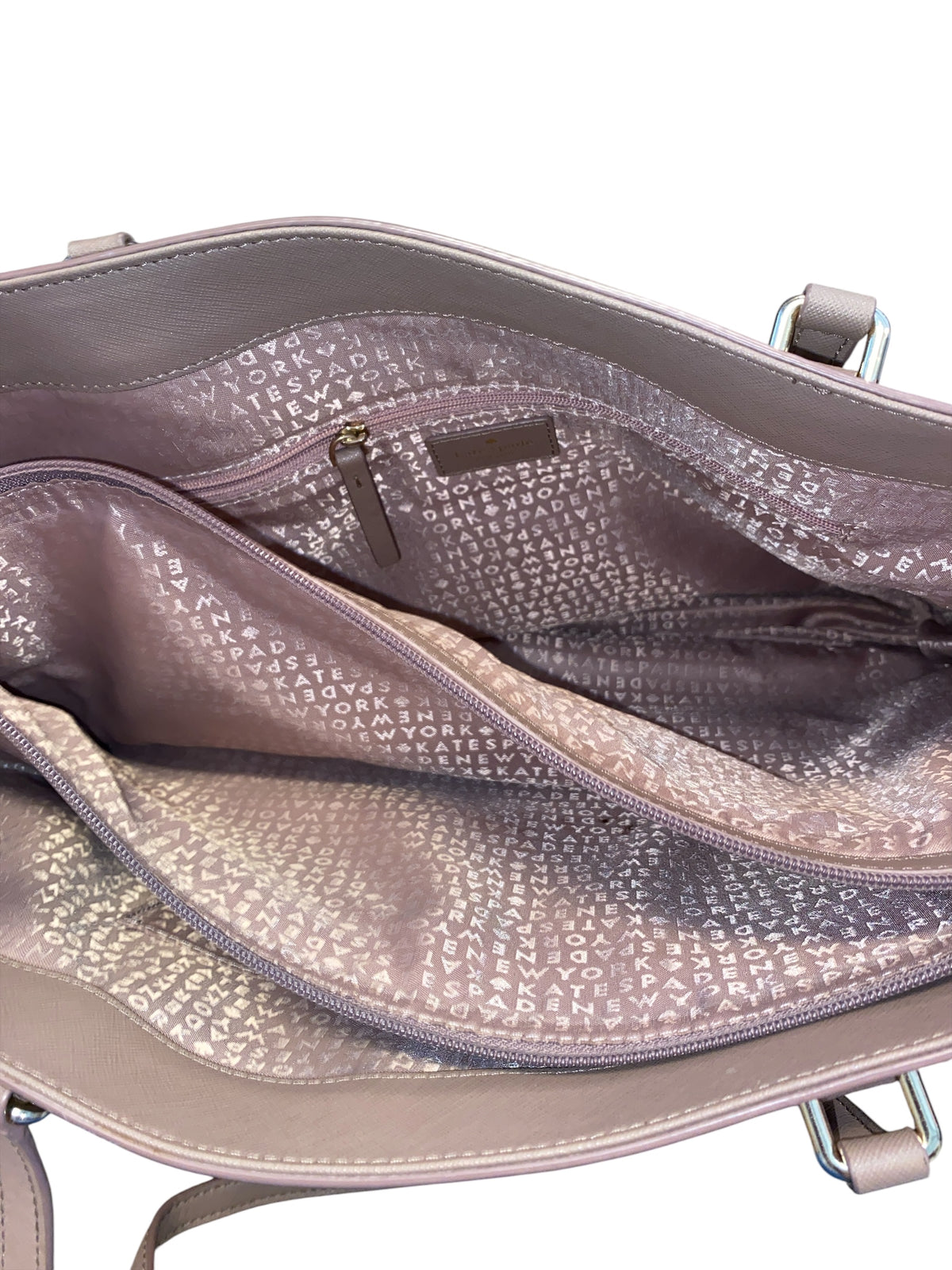 brown kate spade leather tote