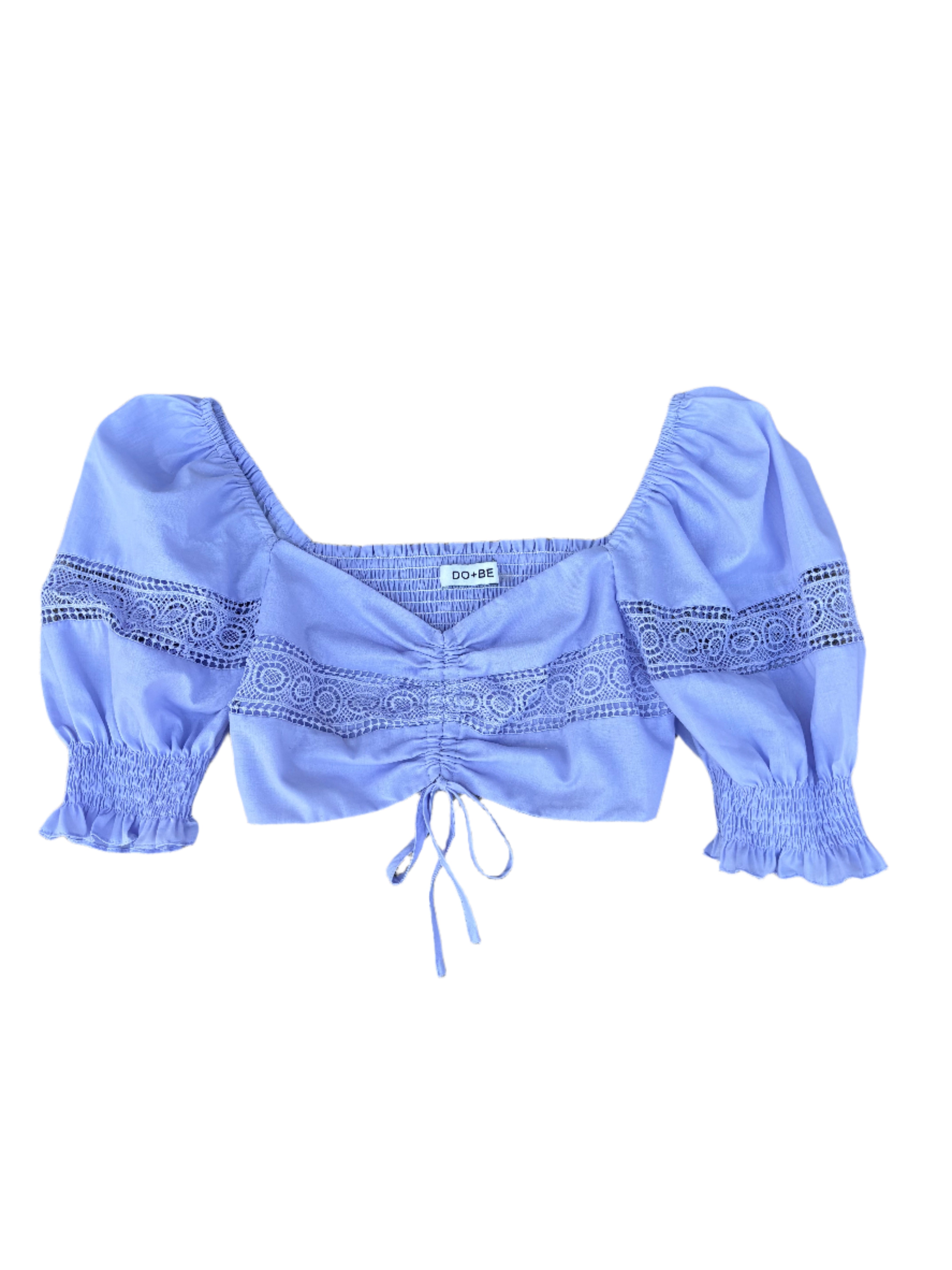 purple do + be eyelet top, m