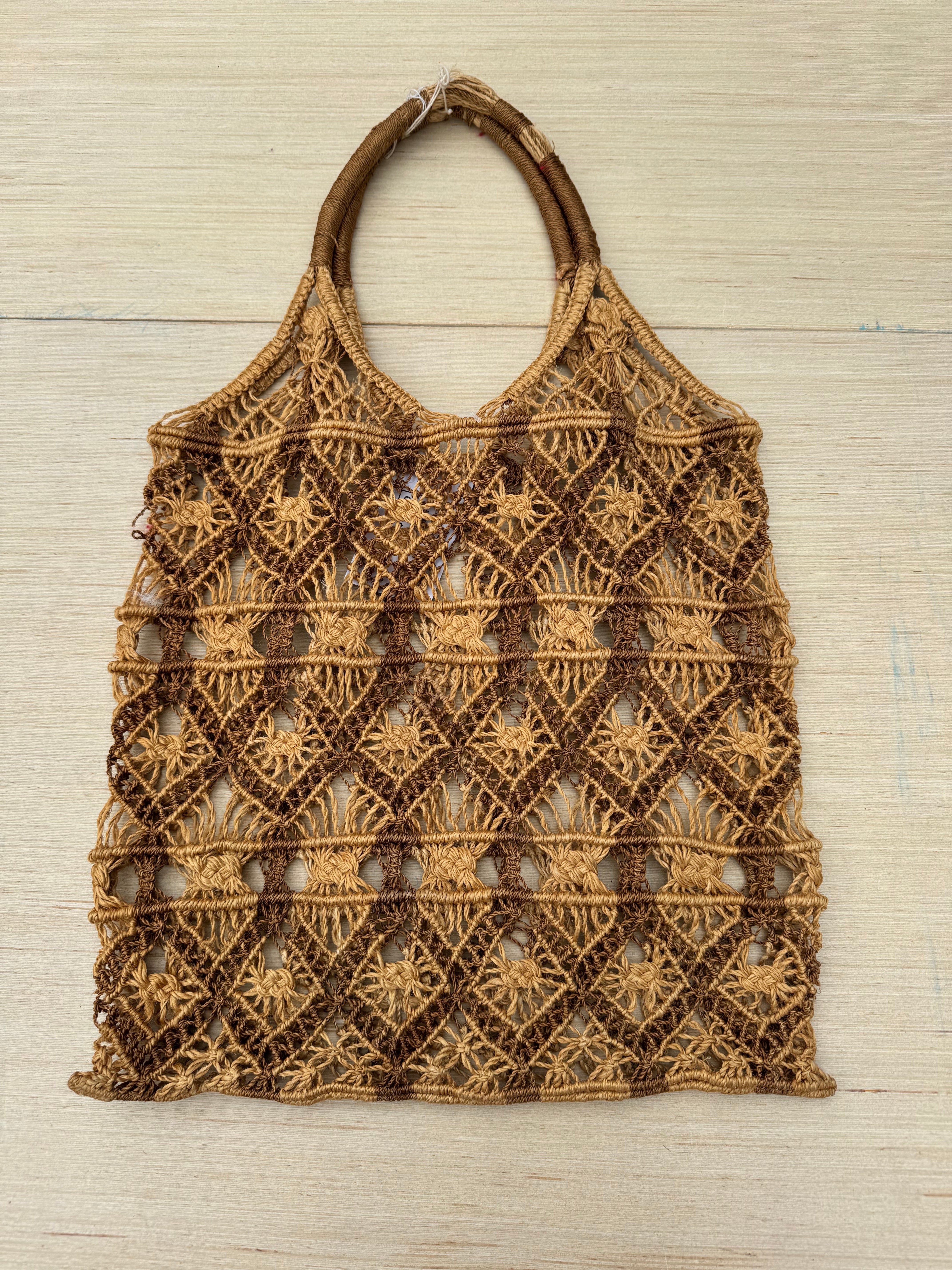brown  weave purse