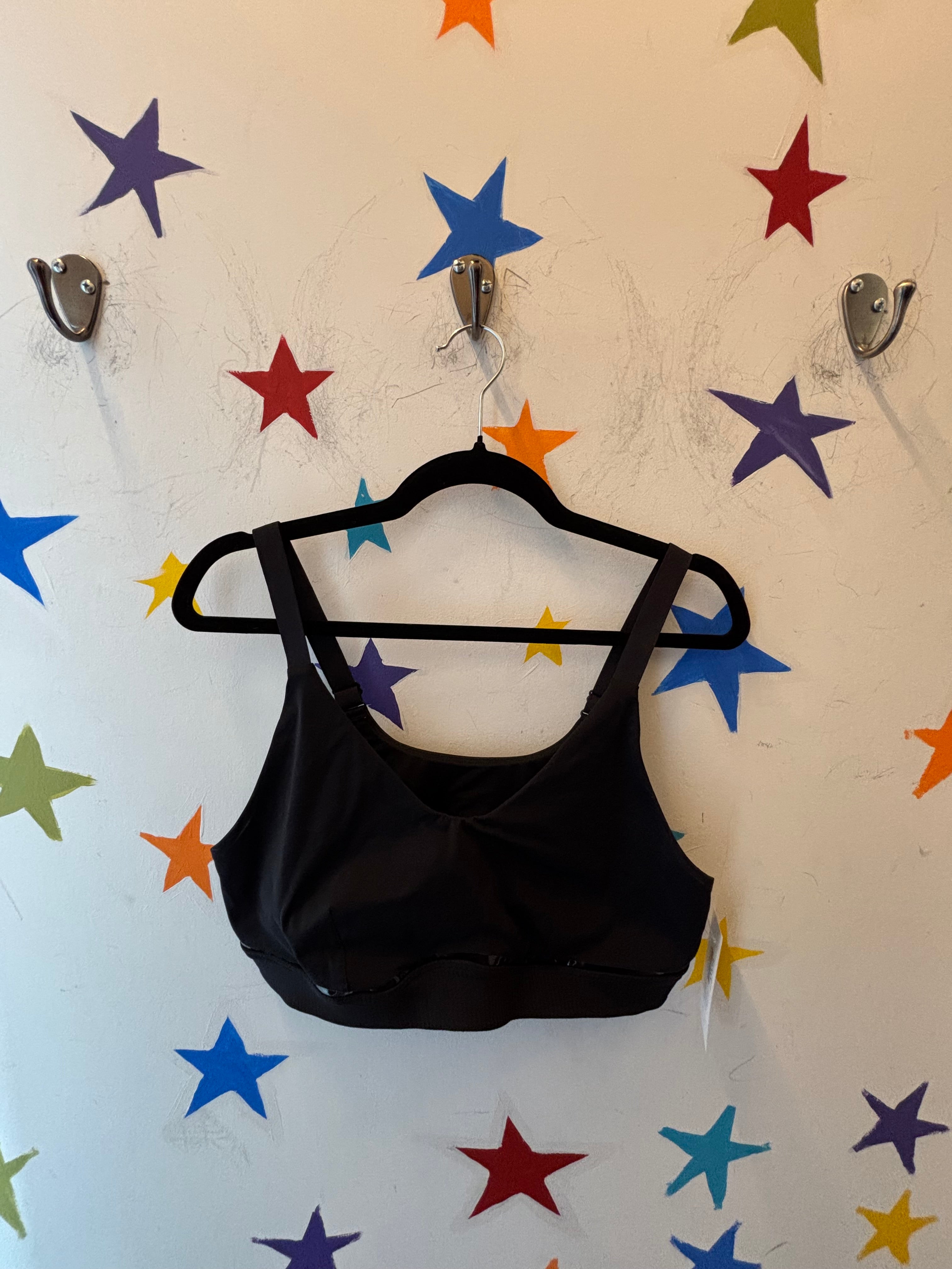 black Lululemon Vinyl stripe bra 14